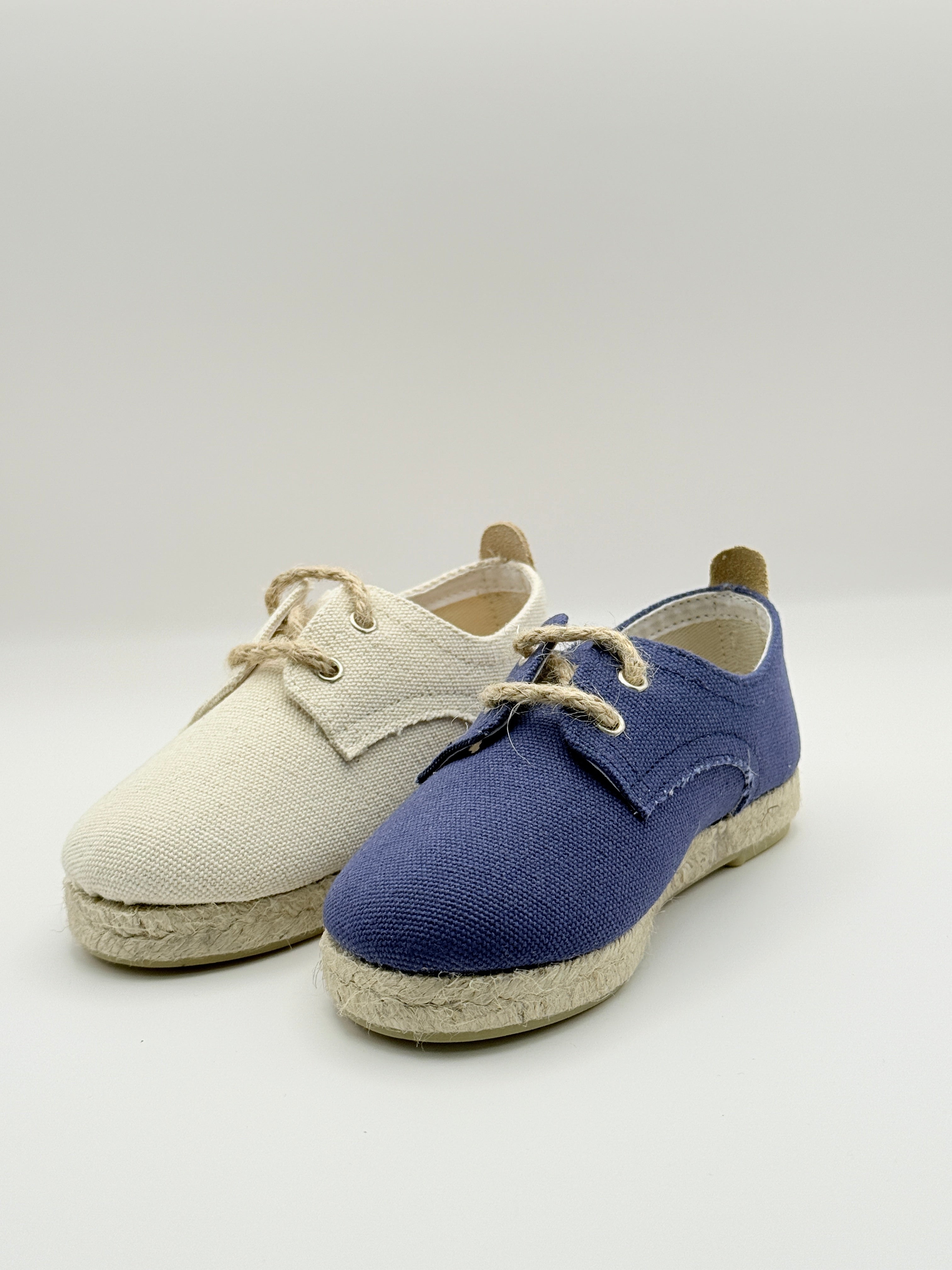 Ivory Lace- Up Shoes Jute