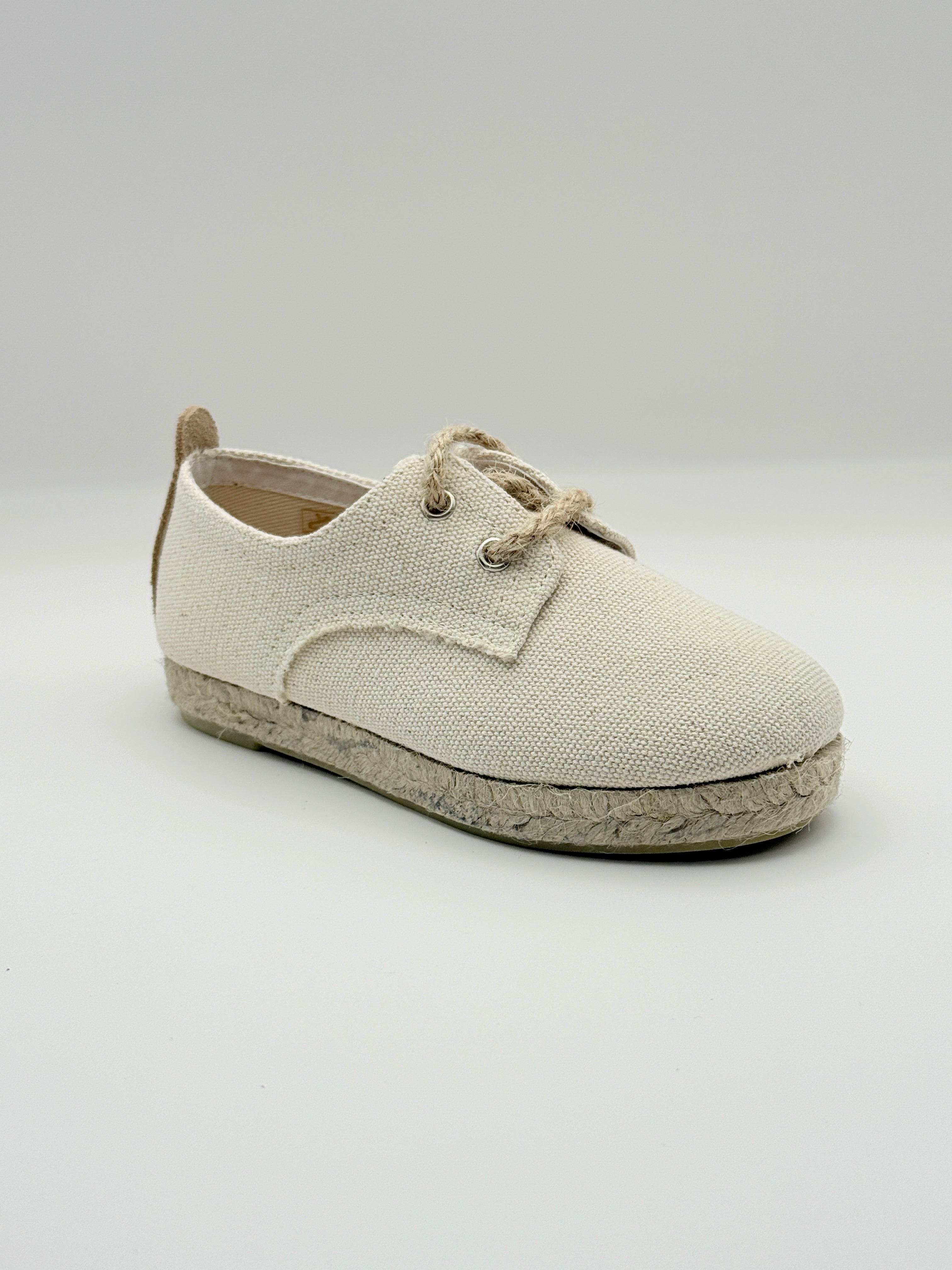 Ivory Lace- Up Shoes Jute