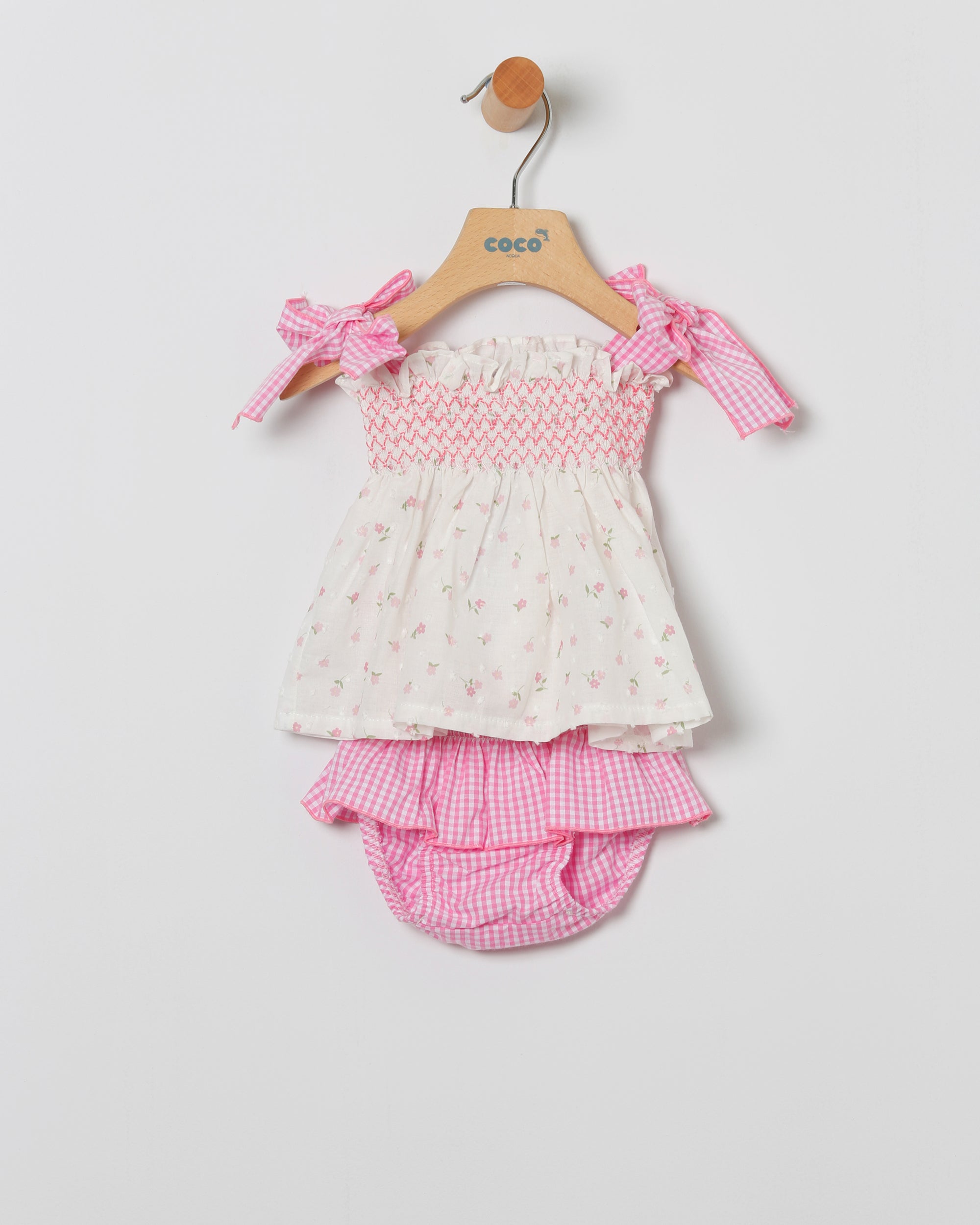 Bloomer Set Vichy Fuxia