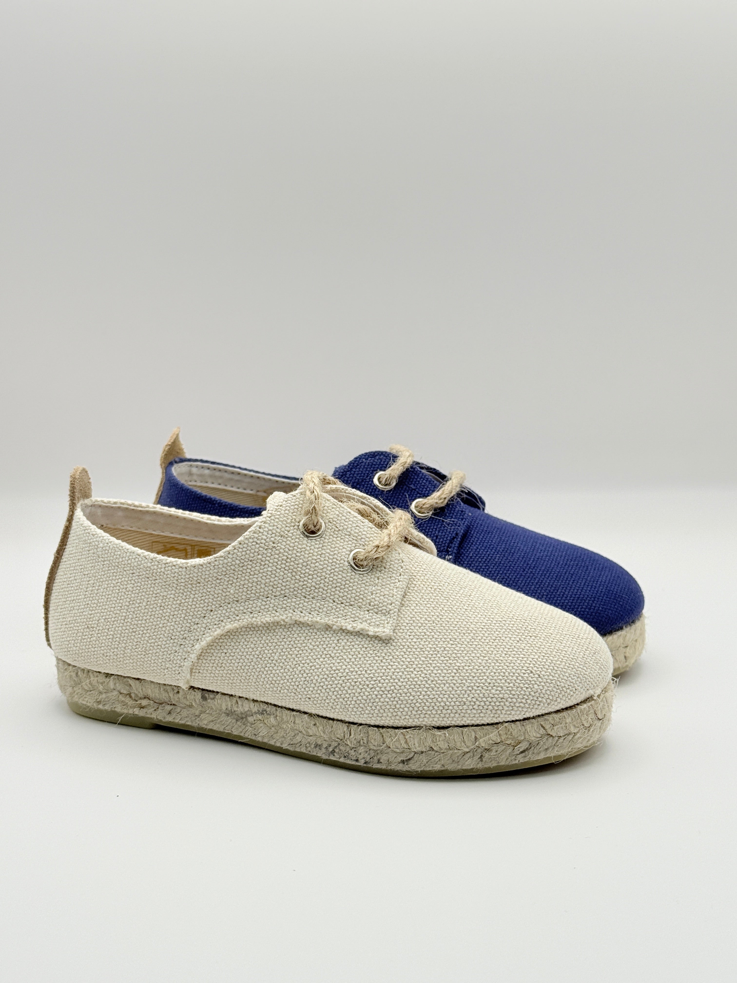 Lace- Up Shoes Jute Ivory