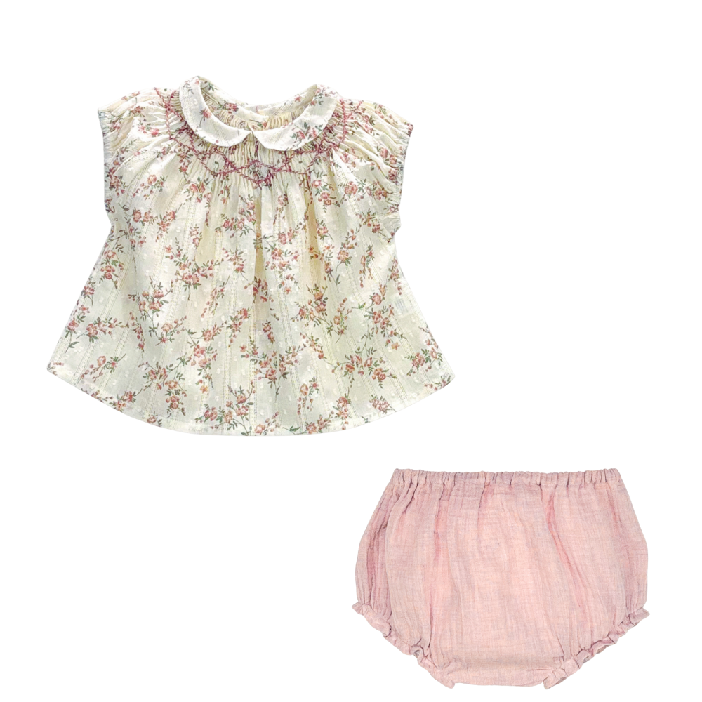 Marie Puce 'Pirouette Roses' Bloomer Set