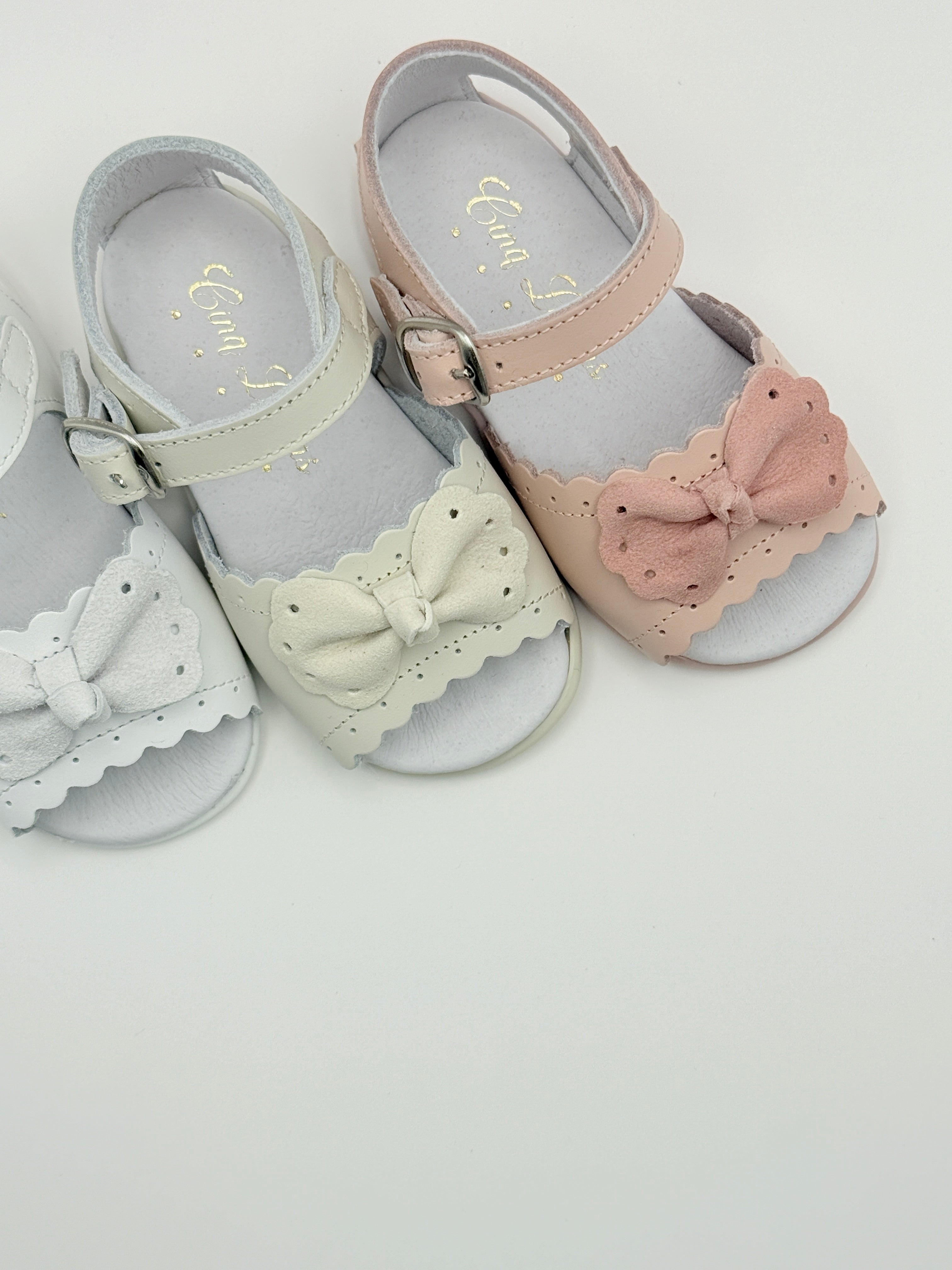 Sandal Scalloped Bow Pink