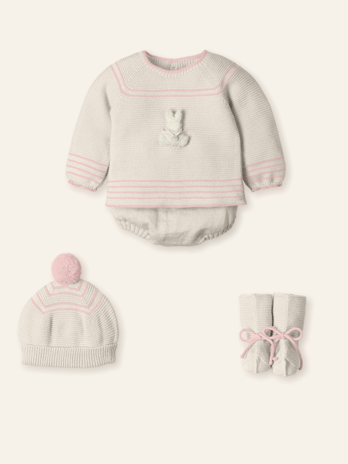 Knit Set Rabbit- 4pc
