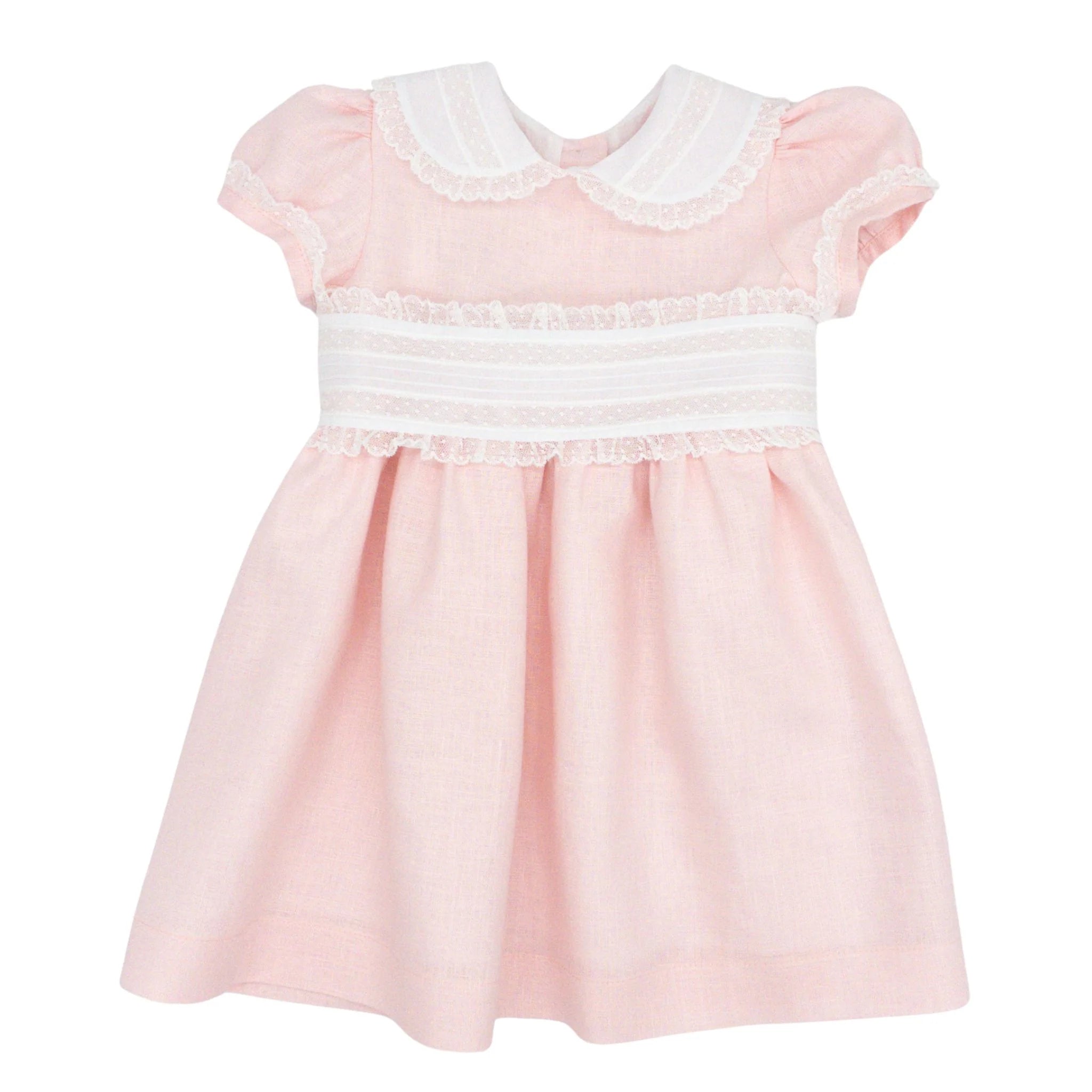 Linen Pink Classic Dress