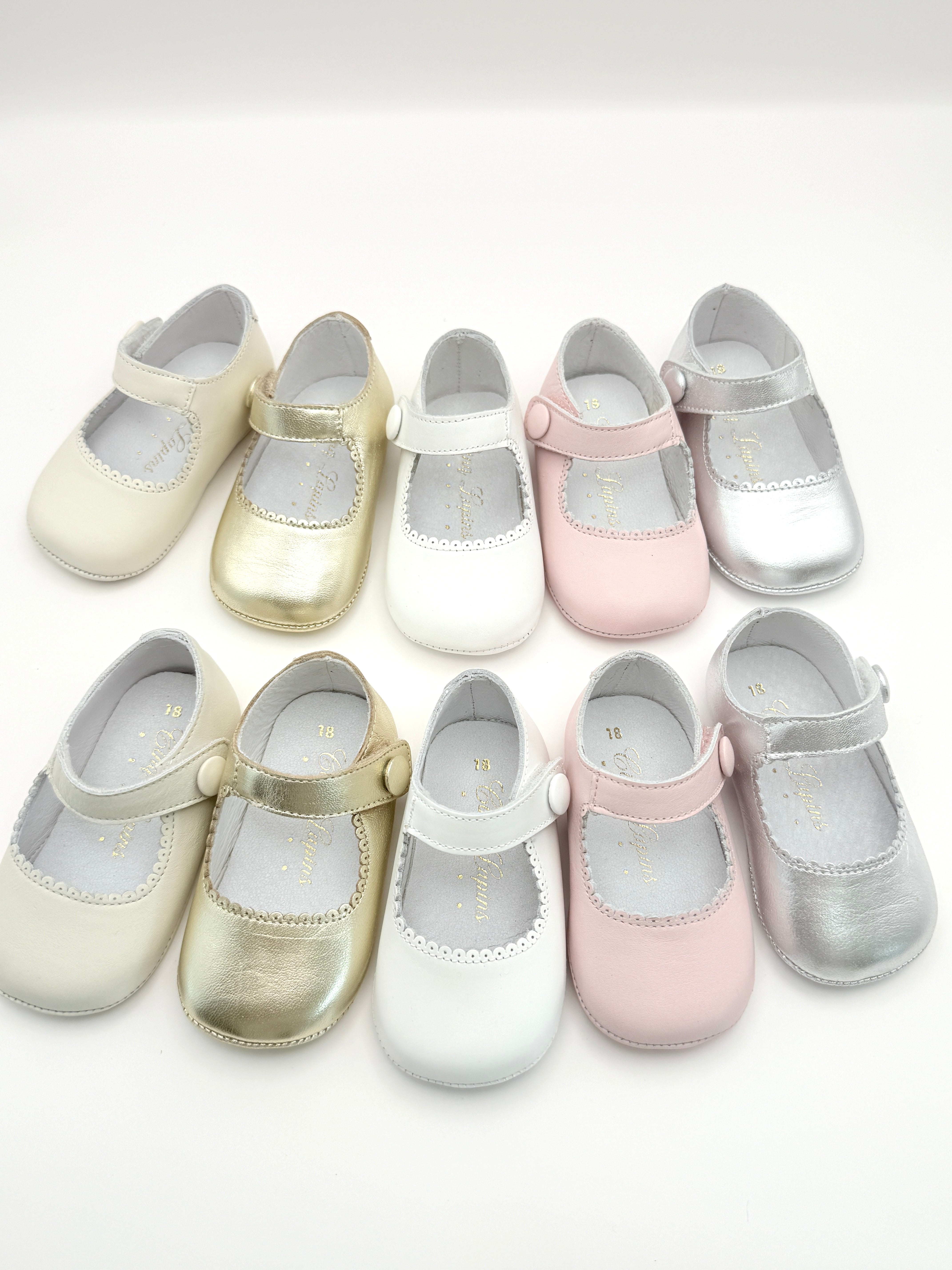 Crib Shoe Mary Jane Button Pink