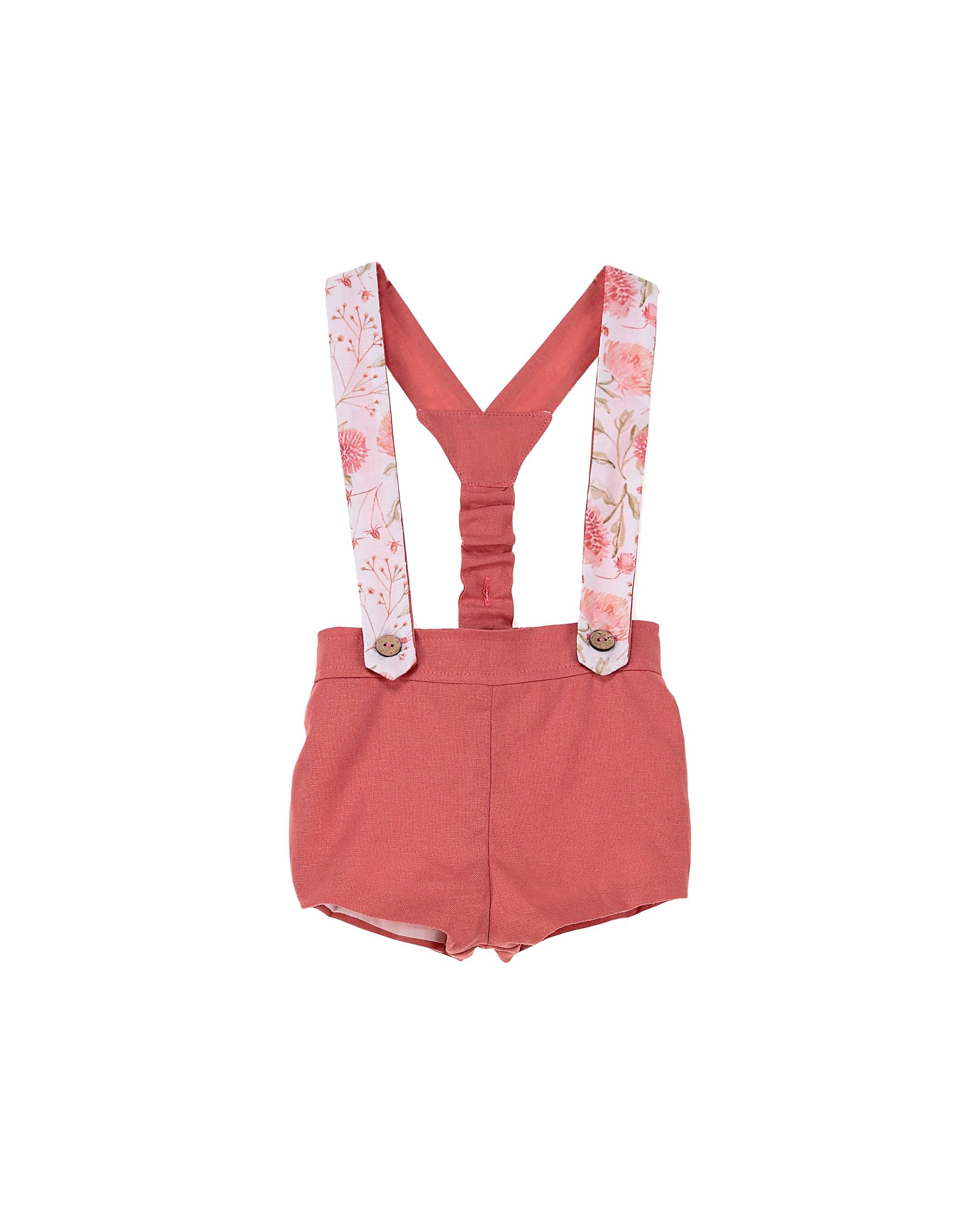 Suspender Set Coral Dahlia