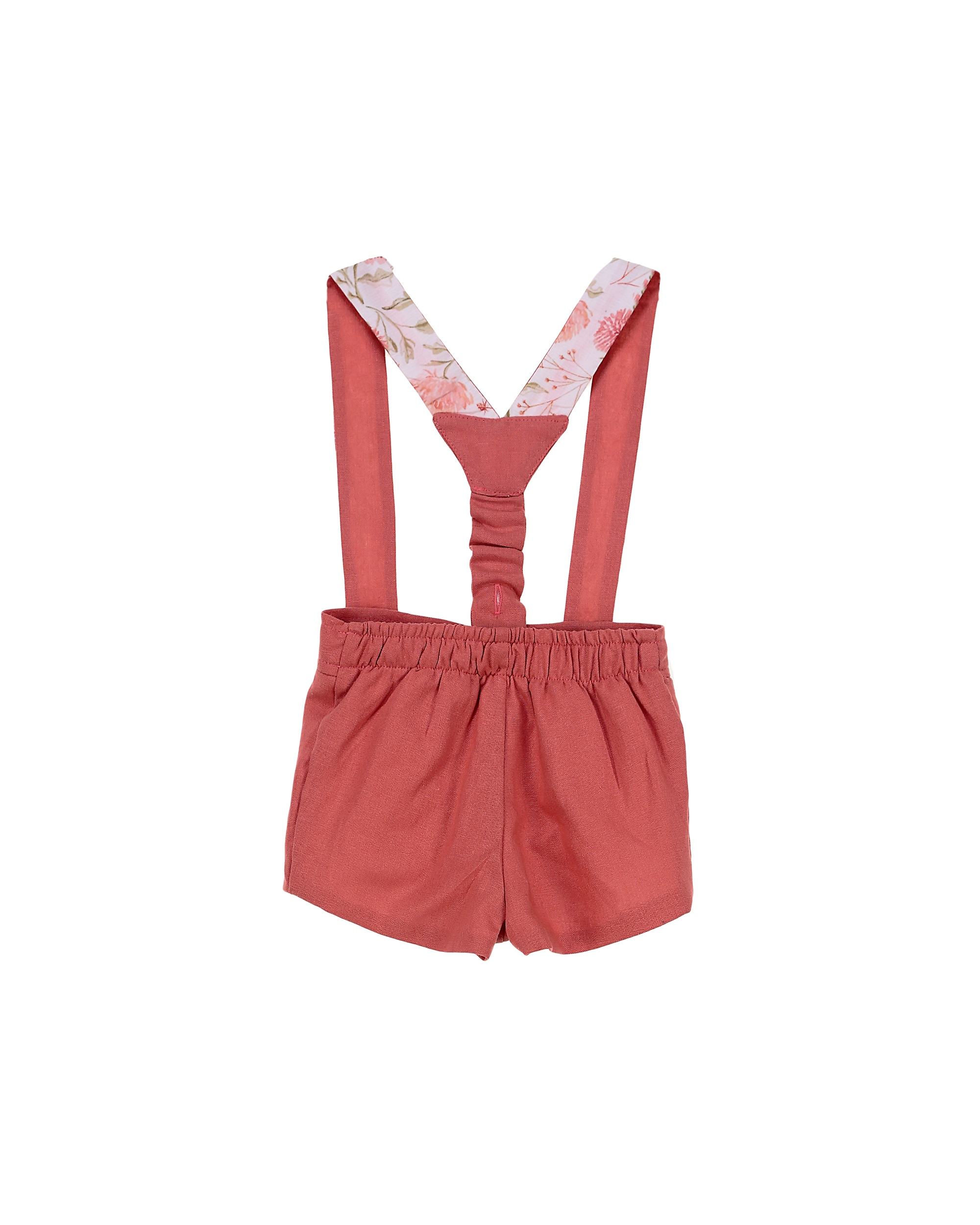Suspender Set Coral Dahlia