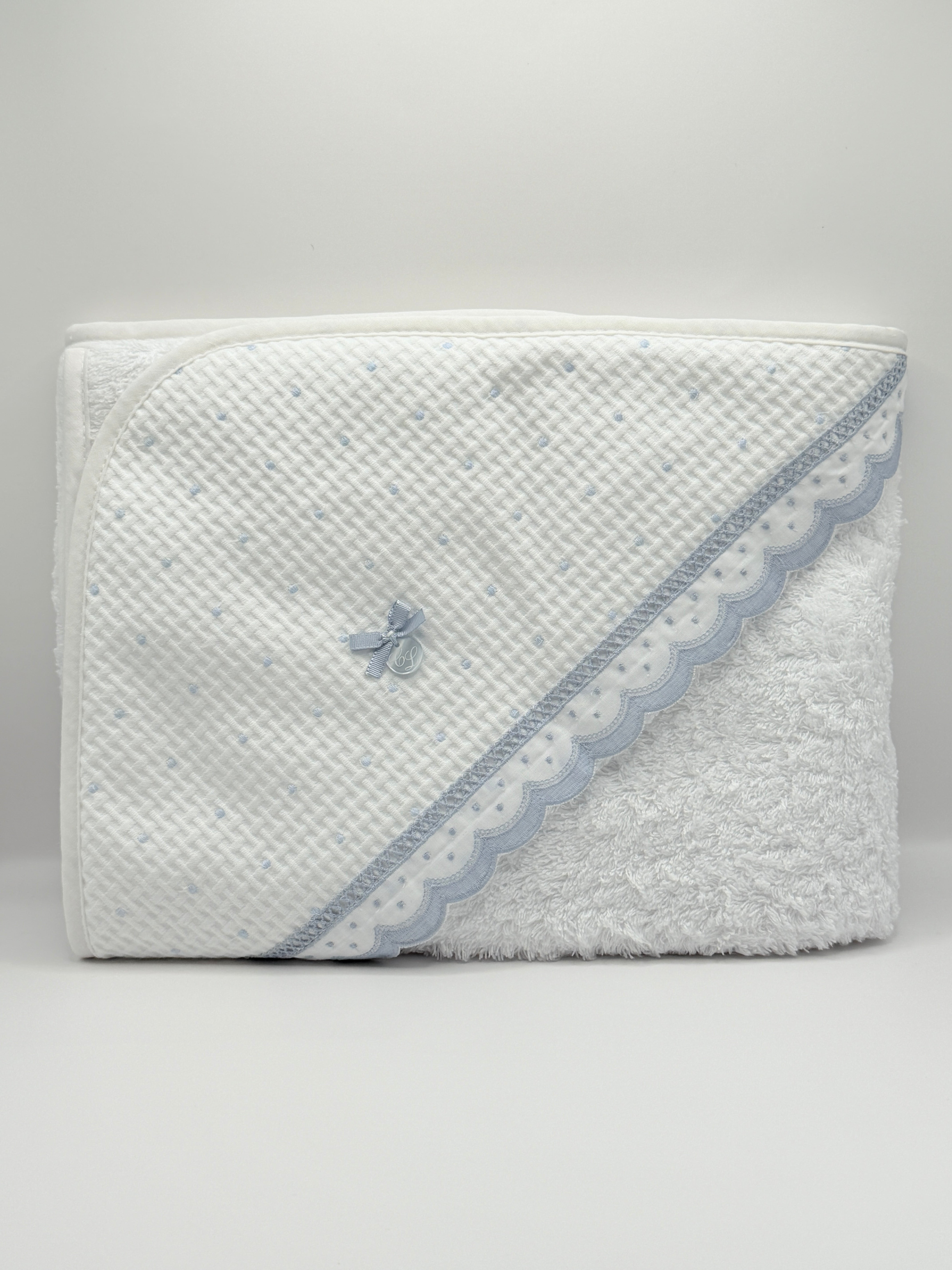 Hooded Towel XL Dots Blue