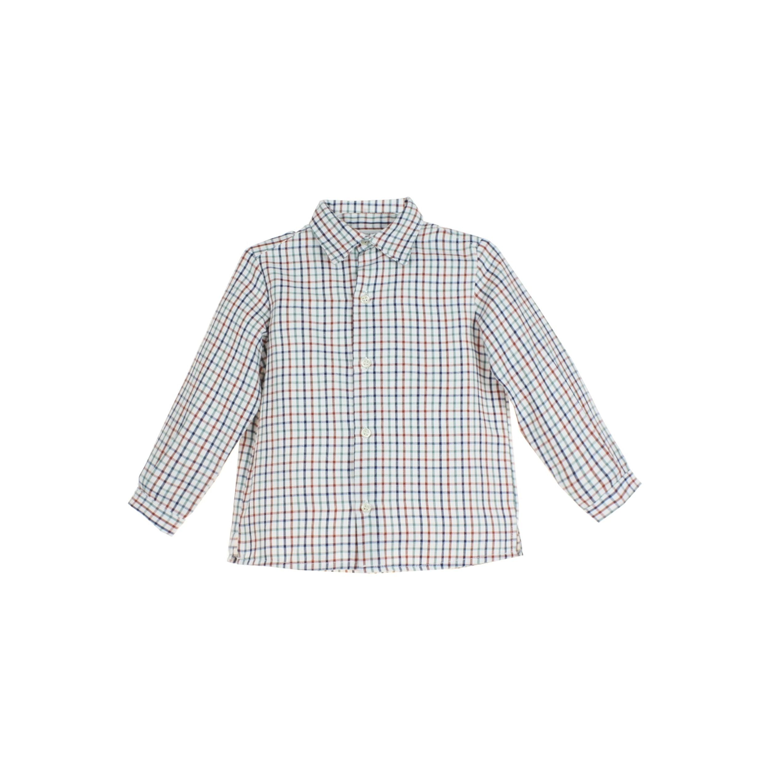 Checkered shirt on a white background
