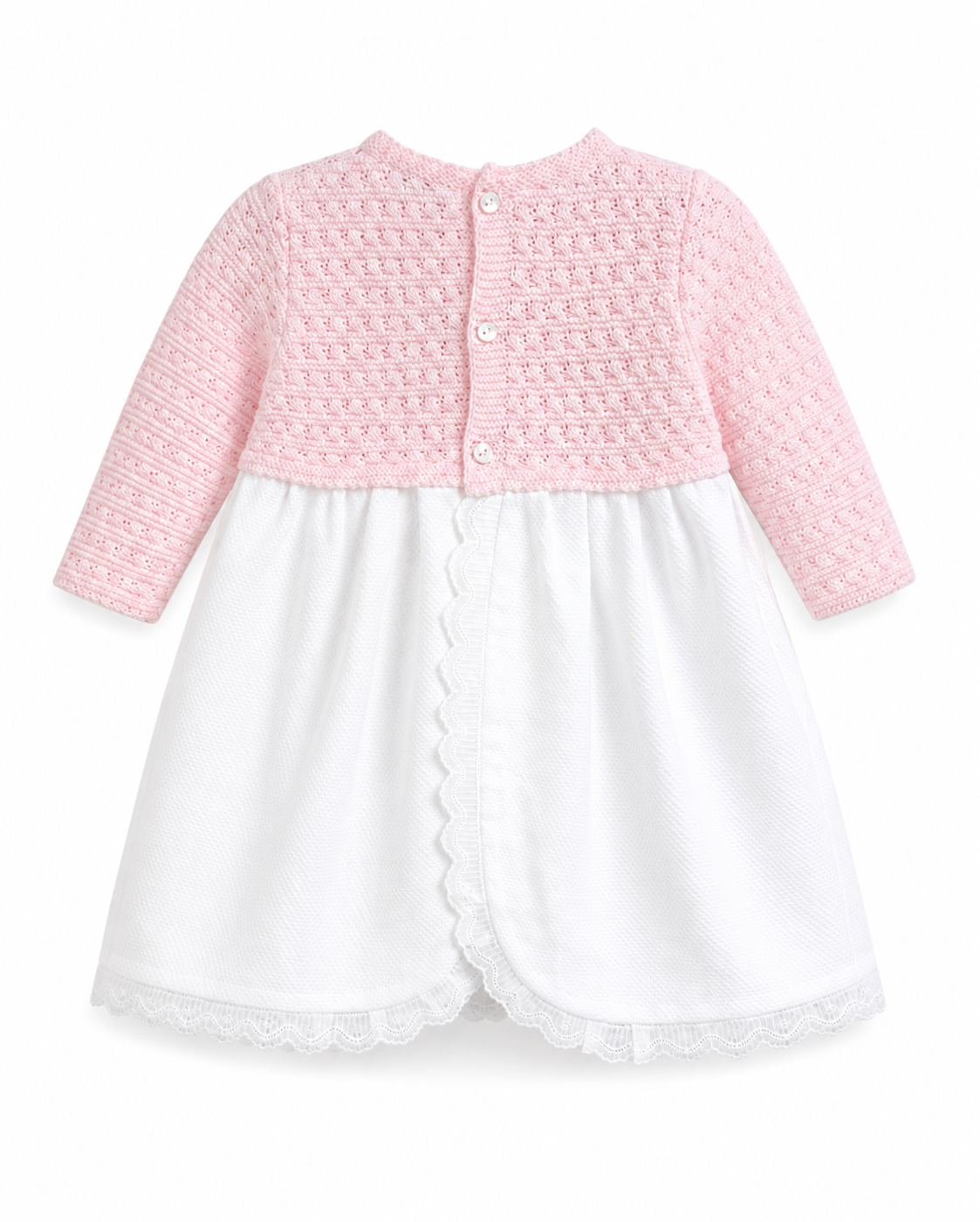 Newborn Dress 'Piquet Pink'- 2pc
