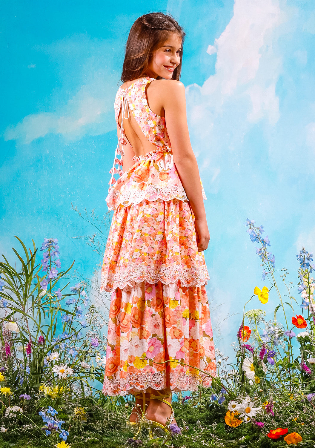 Dress Blossom Embroidered Maxi