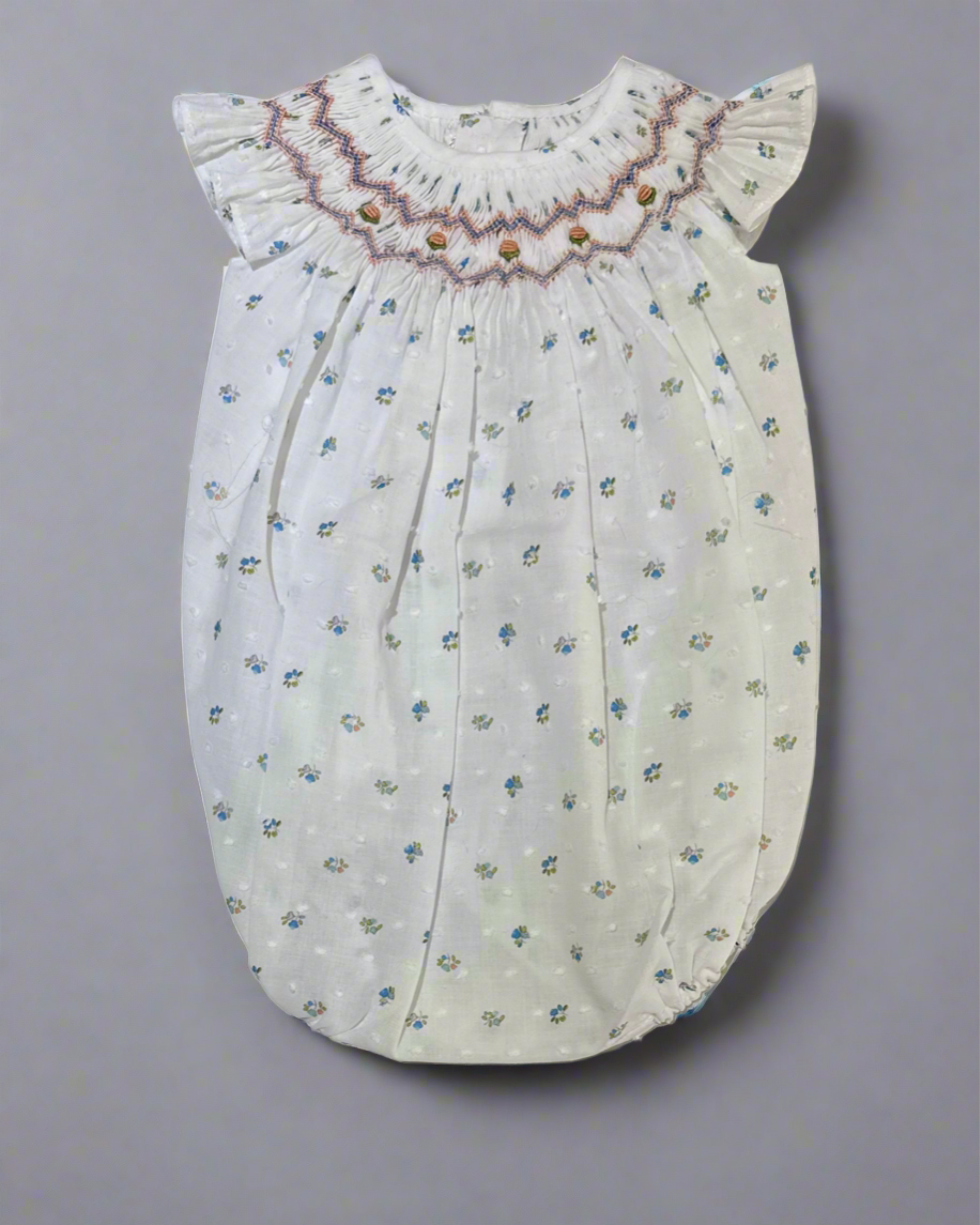 Smock Romper Plumeti Flowers