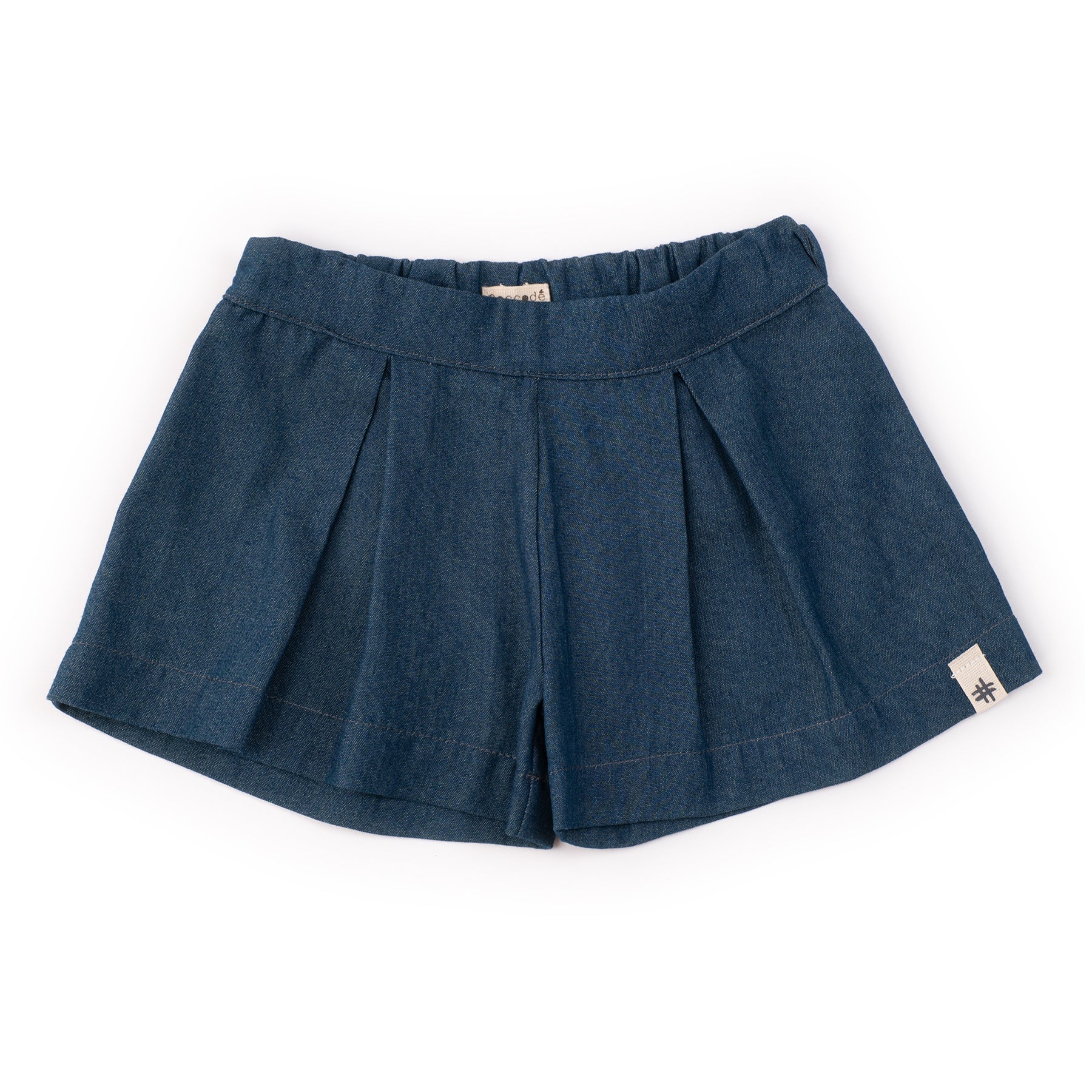 Blue shorts on a white background