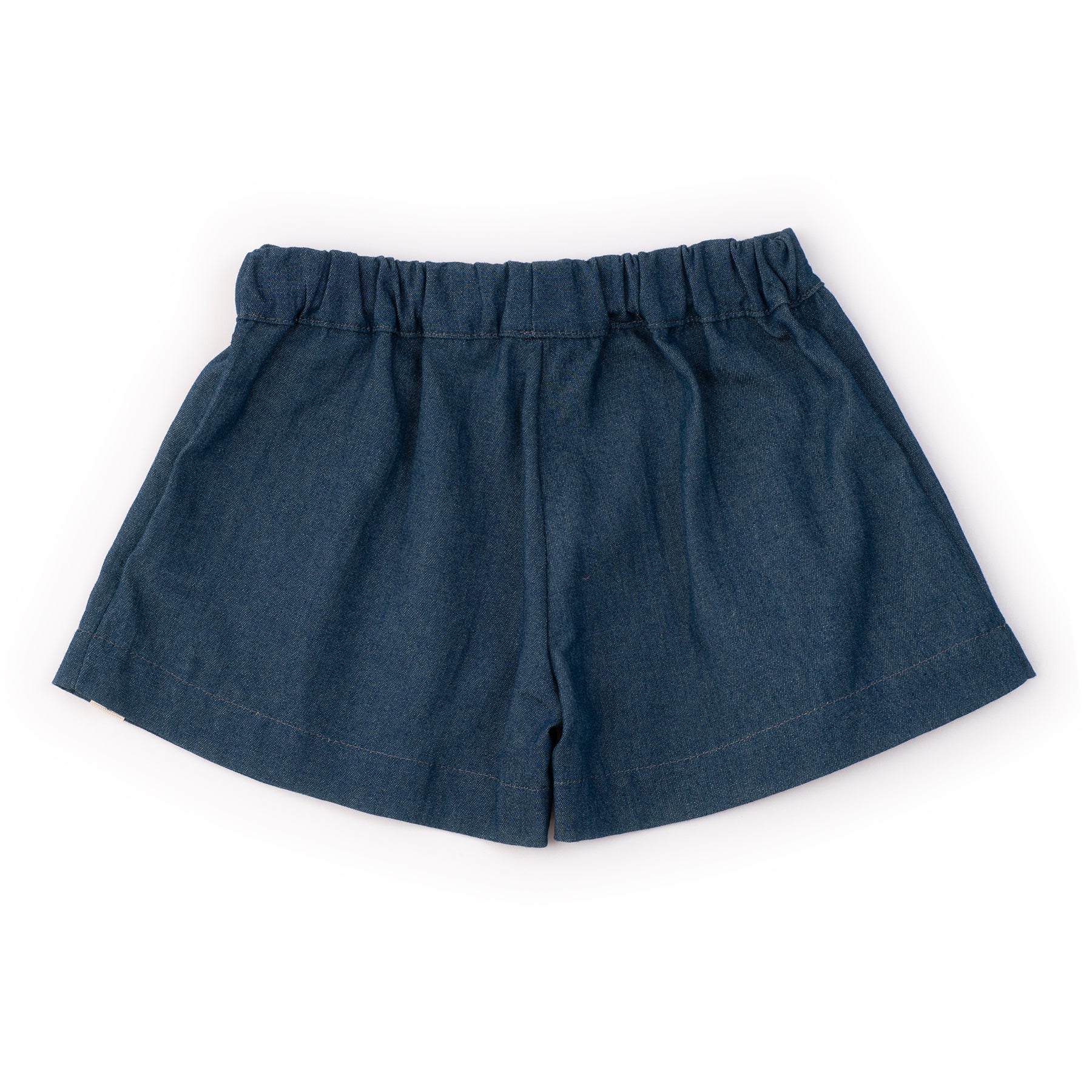 Blue shorts on a white background