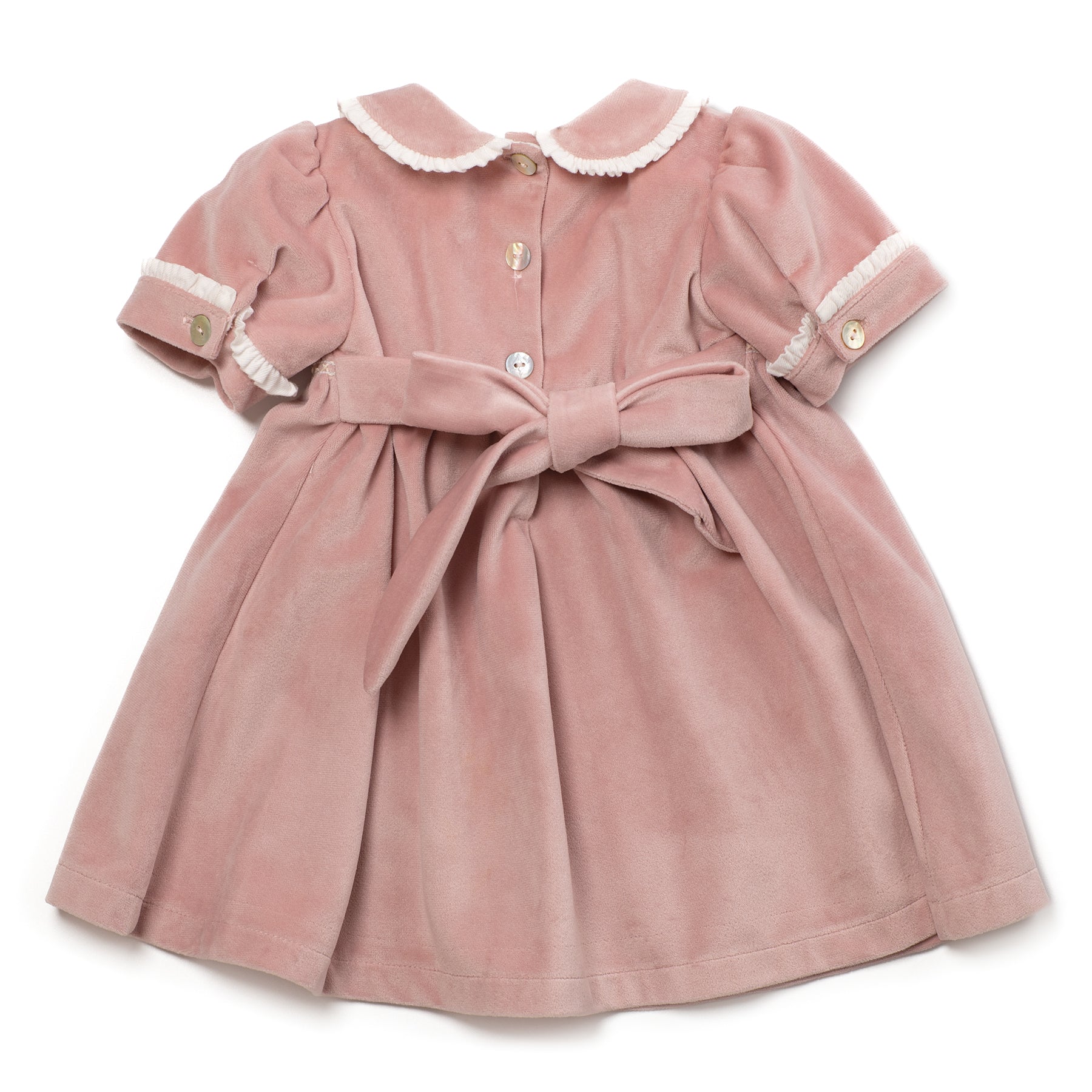 Smock Dress Velvet Pink