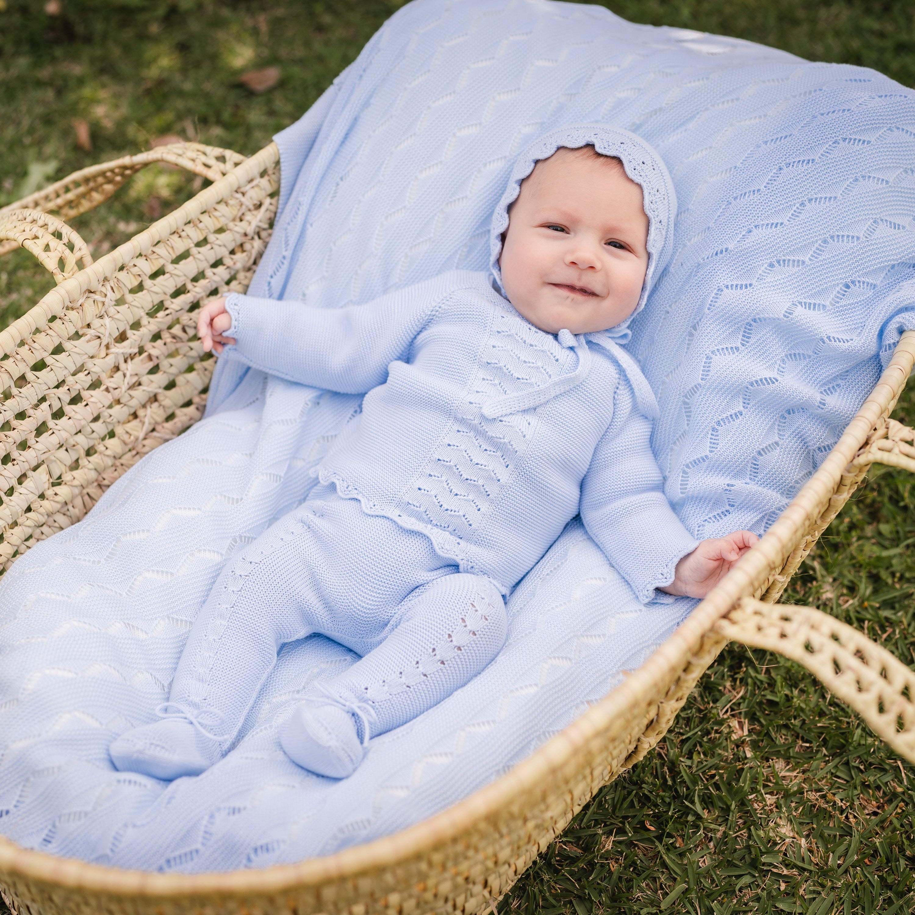 Knit Set Celeste Blue