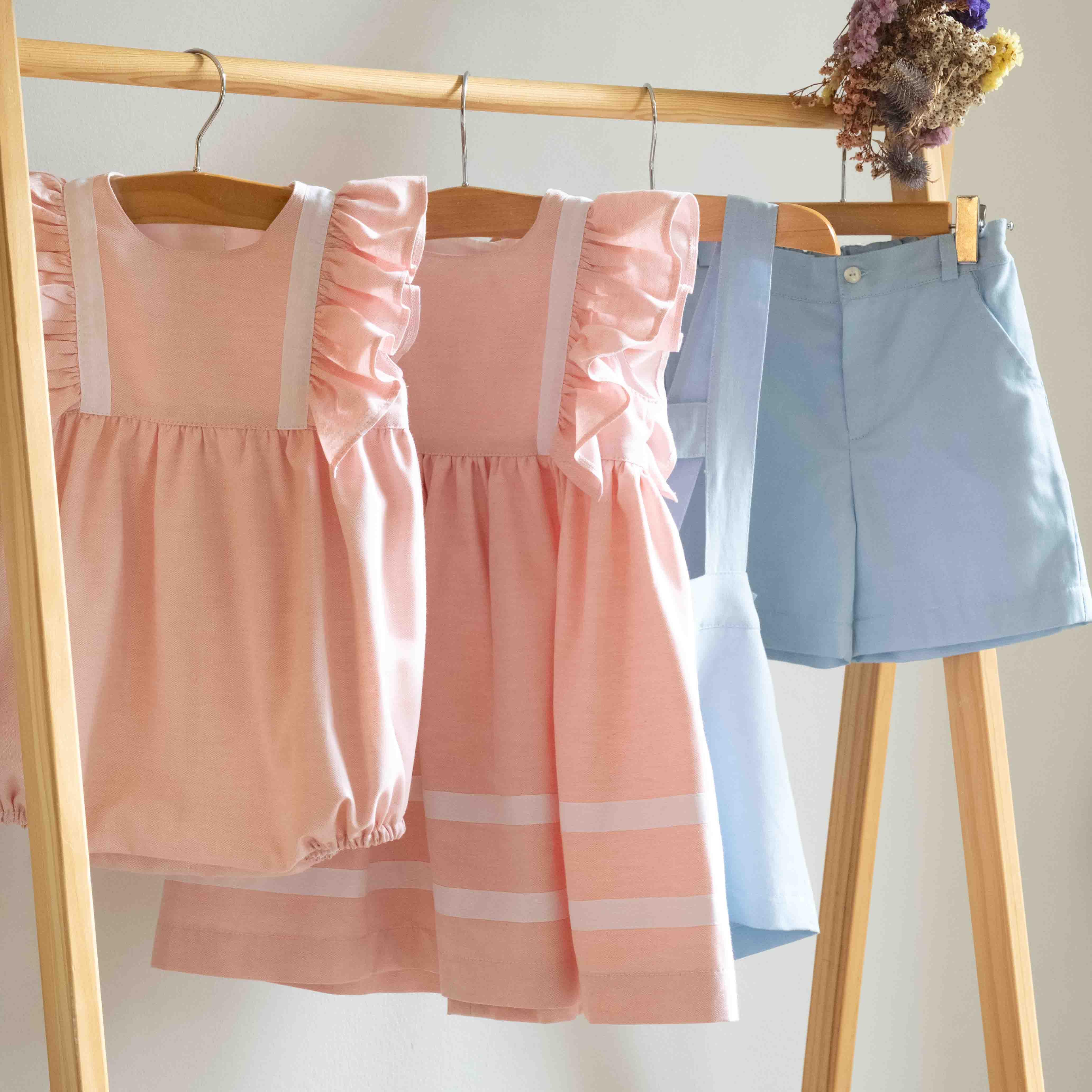Romper Linen Coral