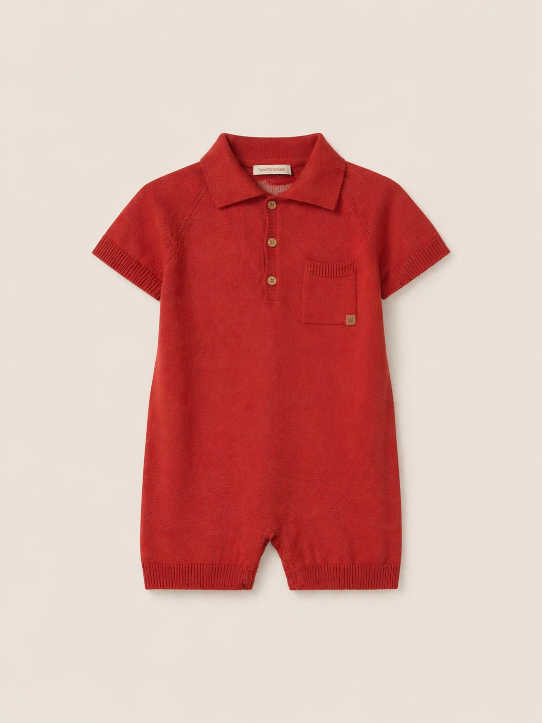 Polo Romper 'Summer' Red