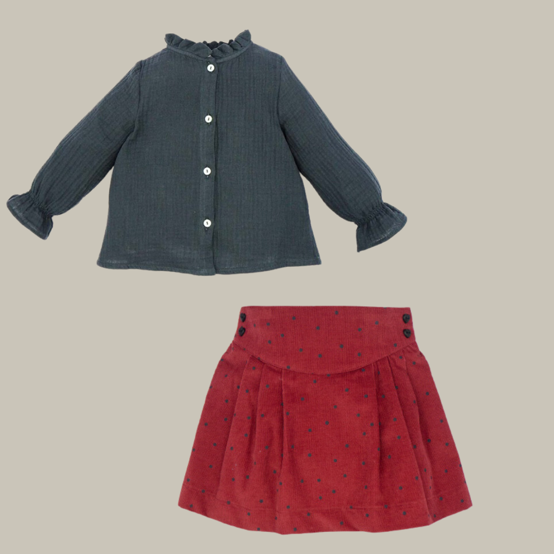 Skirt Set Hearts - 3pc