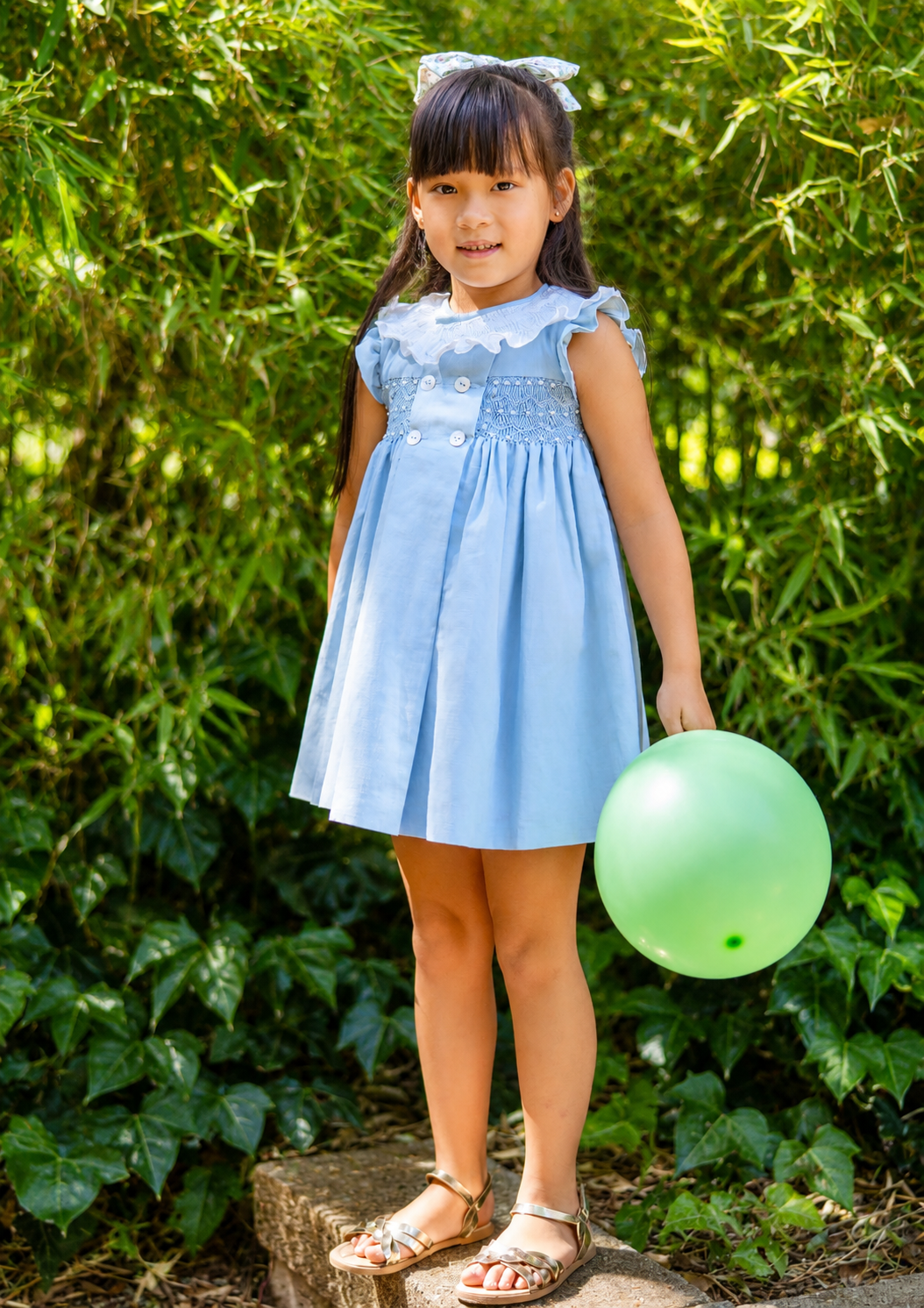 Smock Dress 'Nido Flowers' Blue