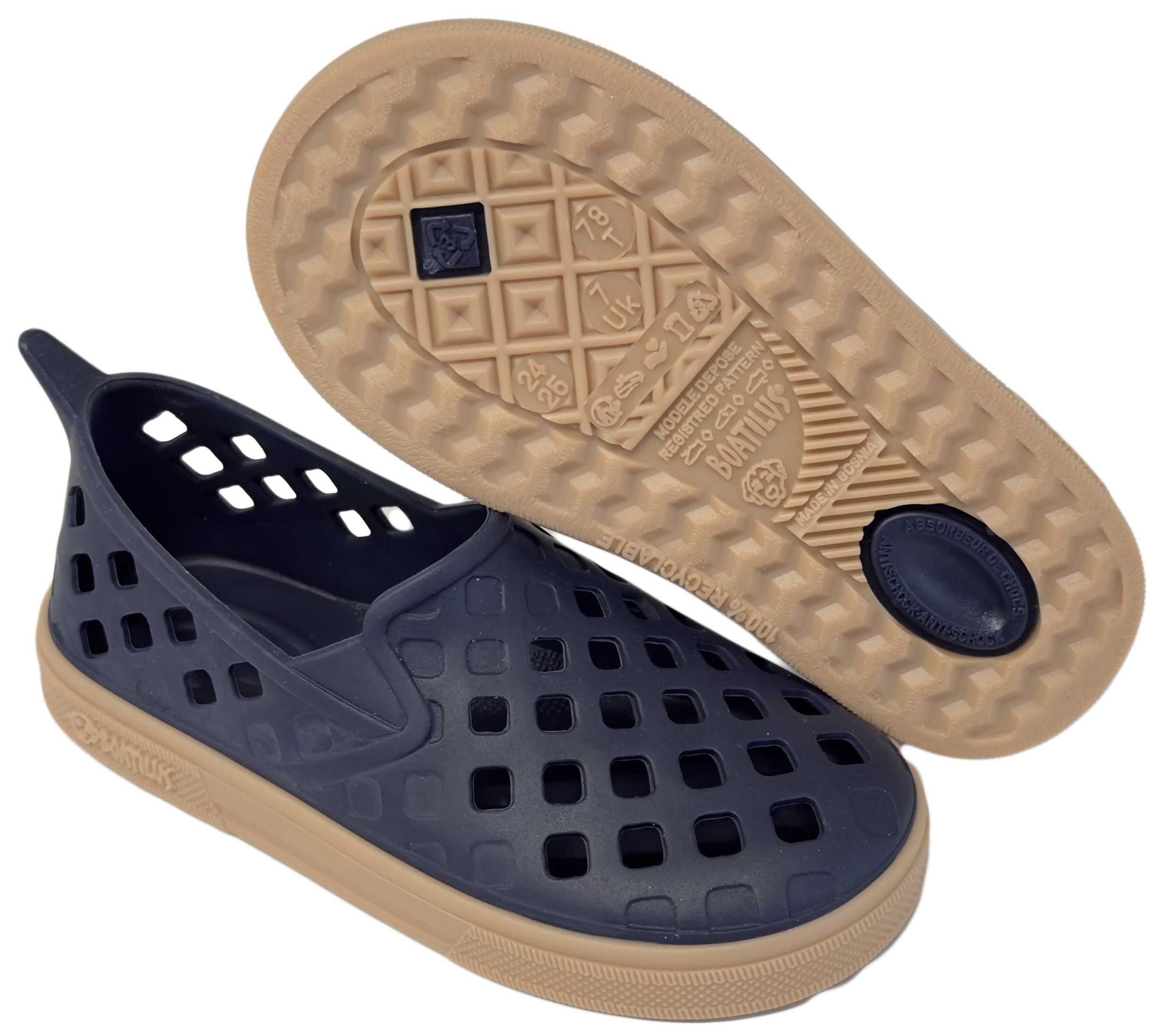 Boatilus Easy Veg Navy Rubber Sneaker