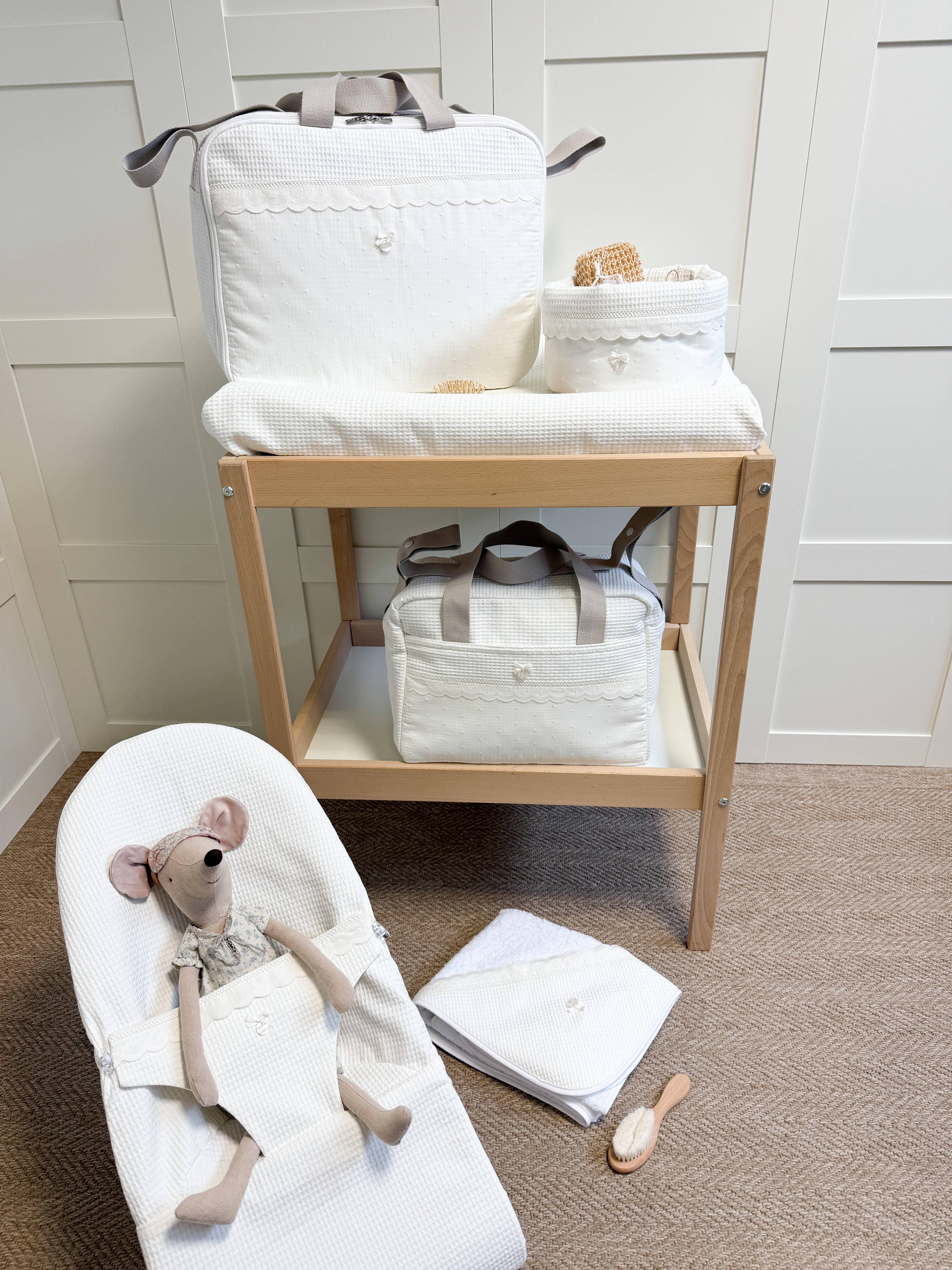 BabyBjorn Bouncer Cover Lucia White