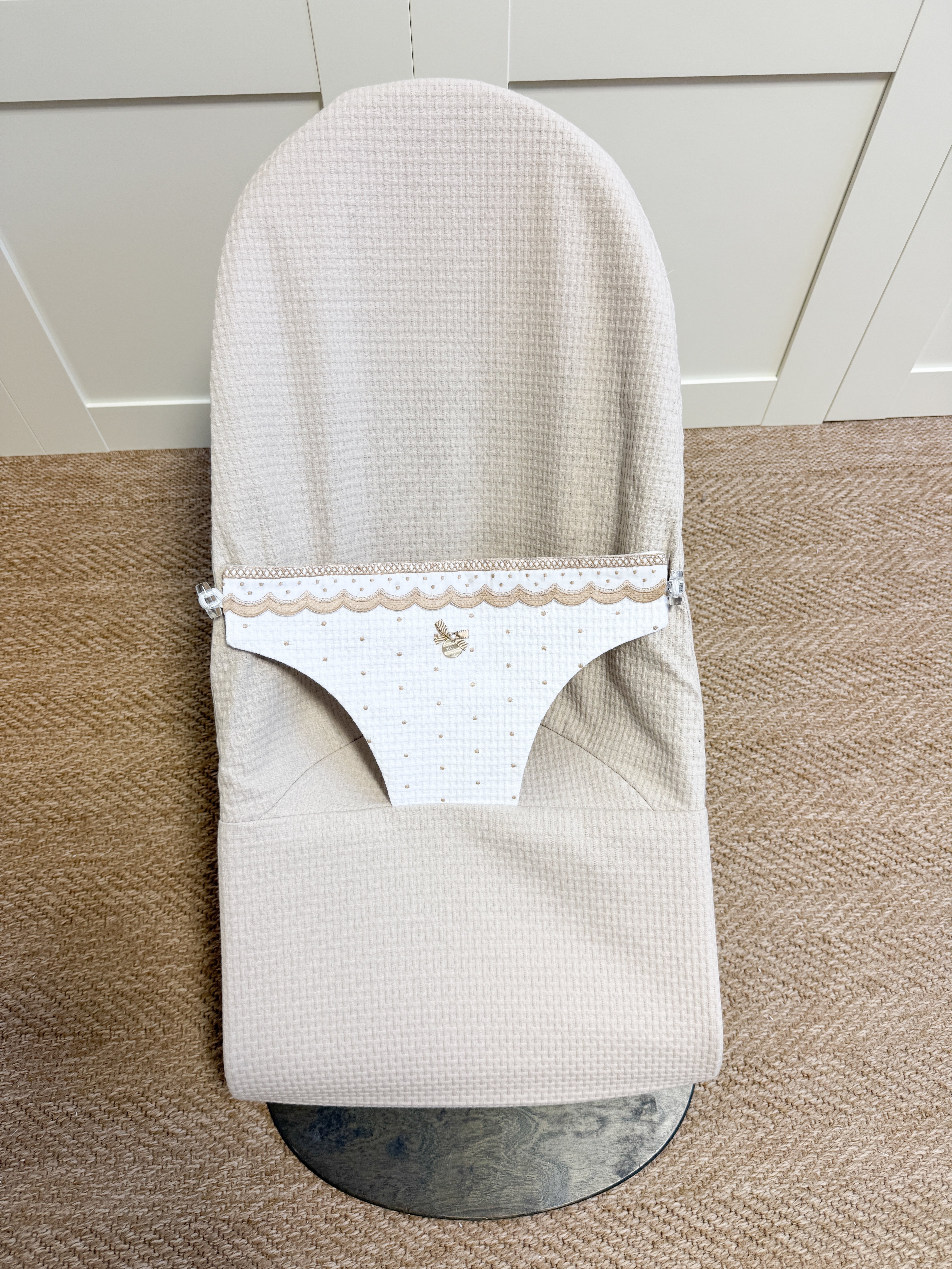 BabyBjorn Bouncer Cover Dots Beige