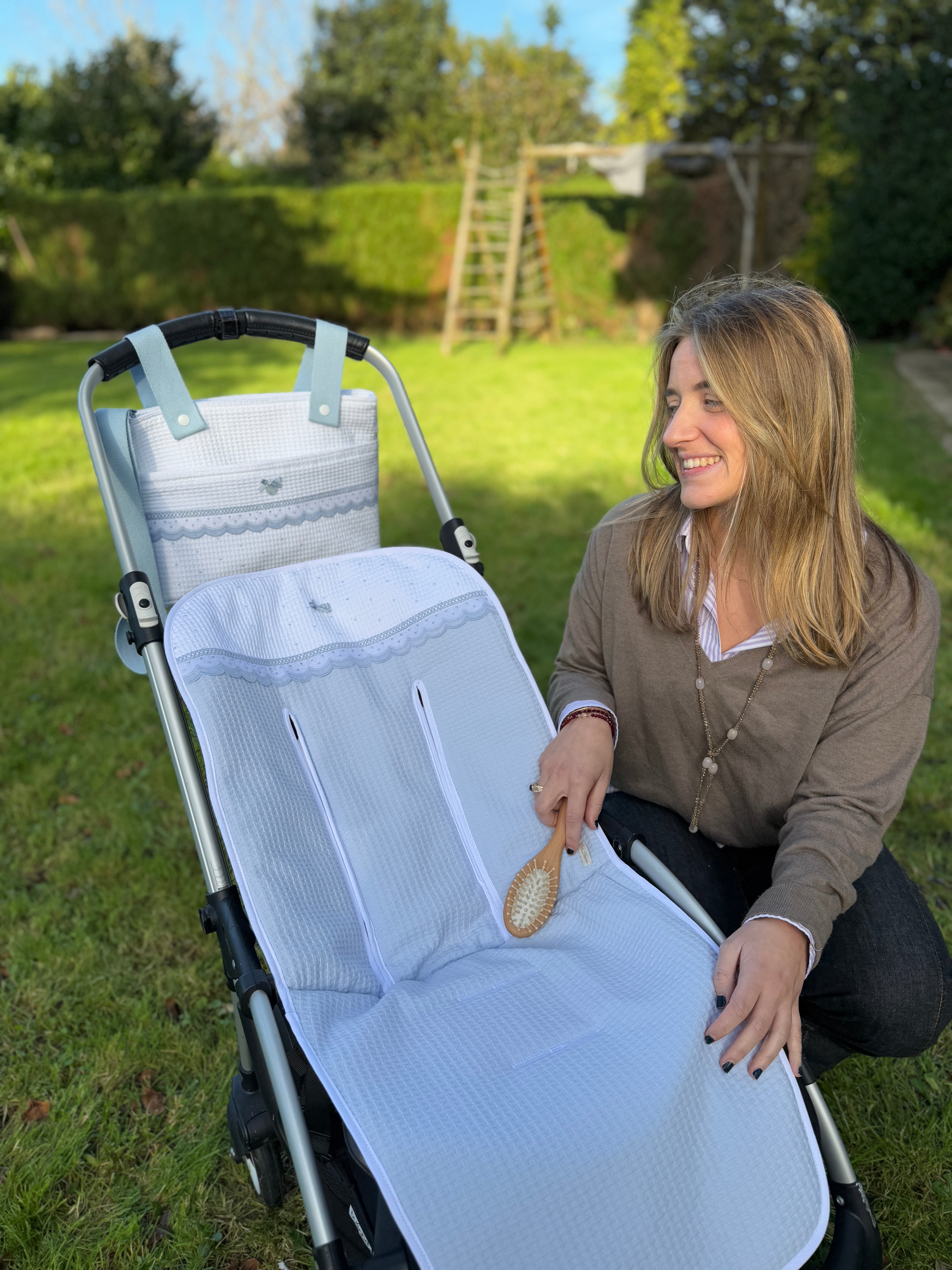 Universal Stroller Liner Dots Blue