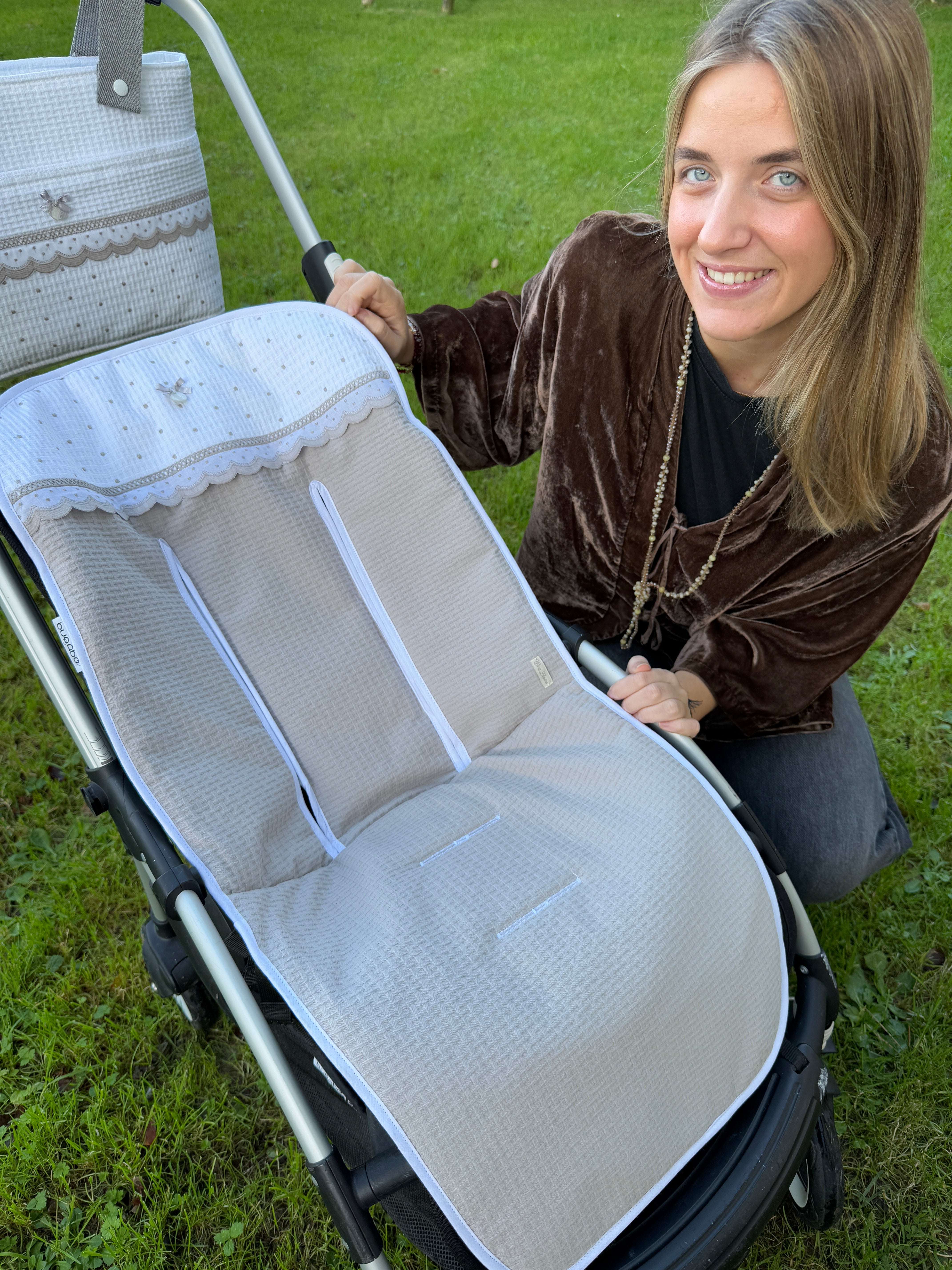 Universal Stroller Liner Dots Grey