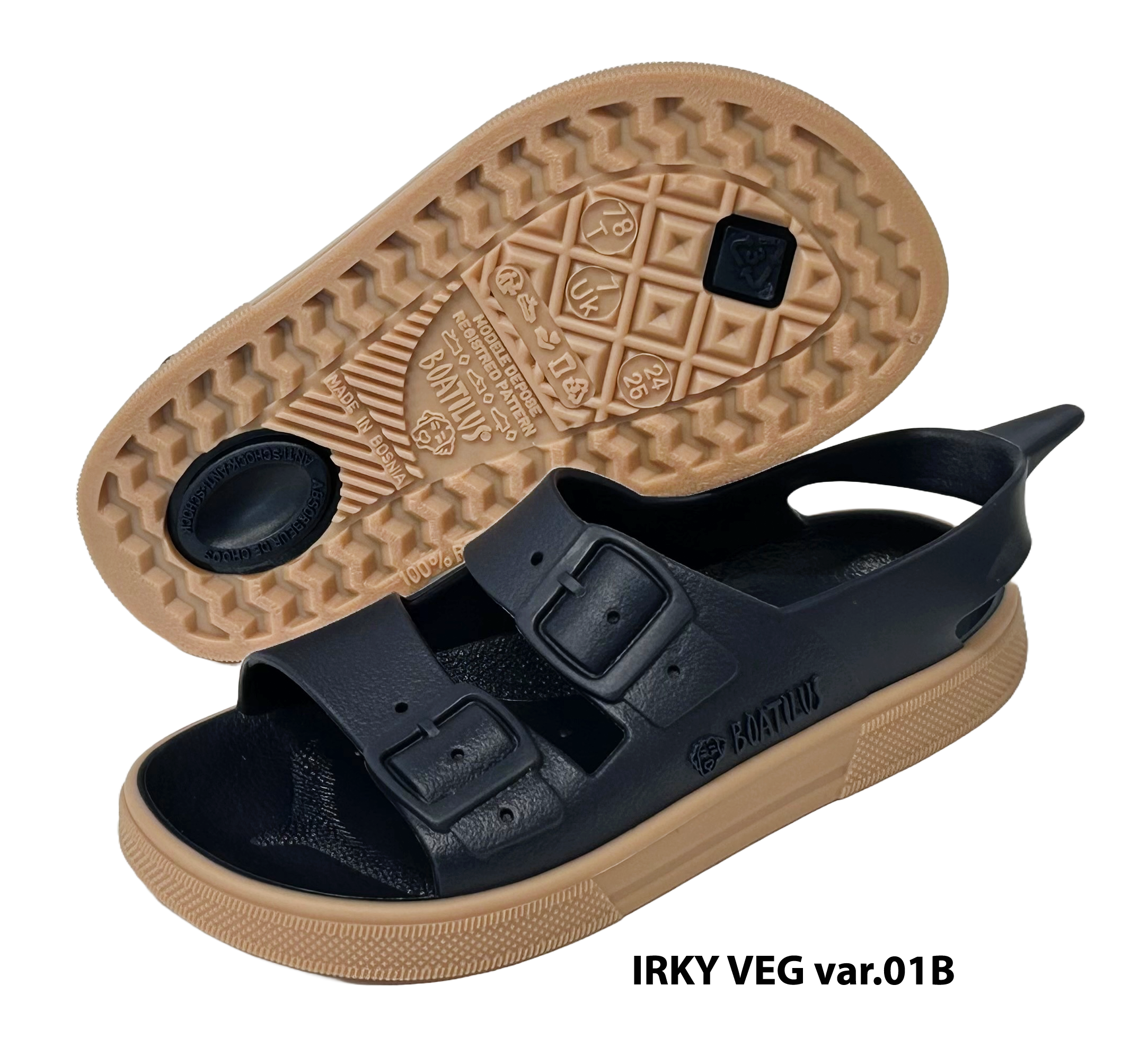 Boatilus Irky Veg Navy Rubber Sandal