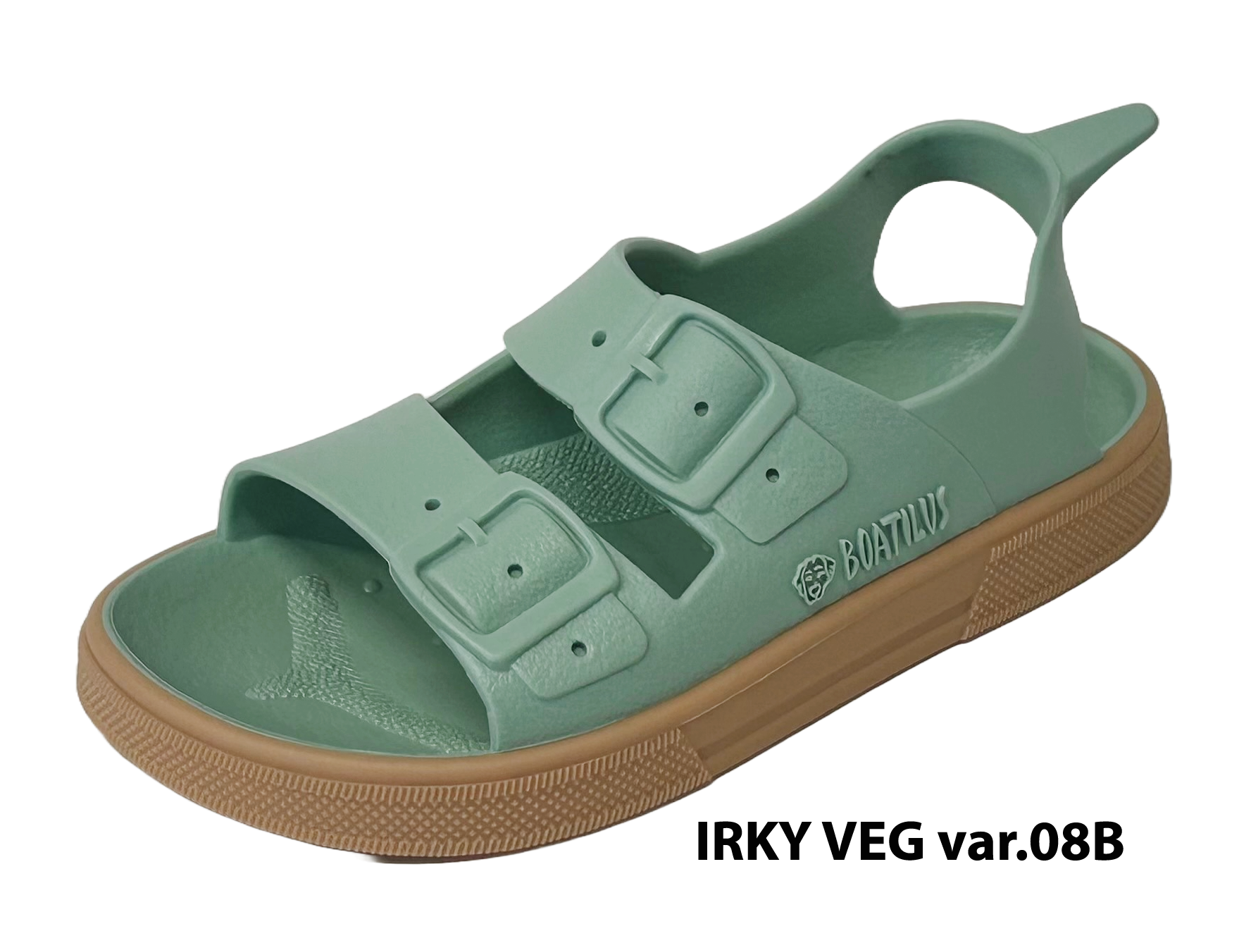 Boatilus Irky Veg Pastel Green Rubber Sandal