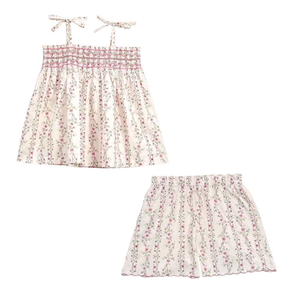 Marie Puce 'Indie Roses' Short Set