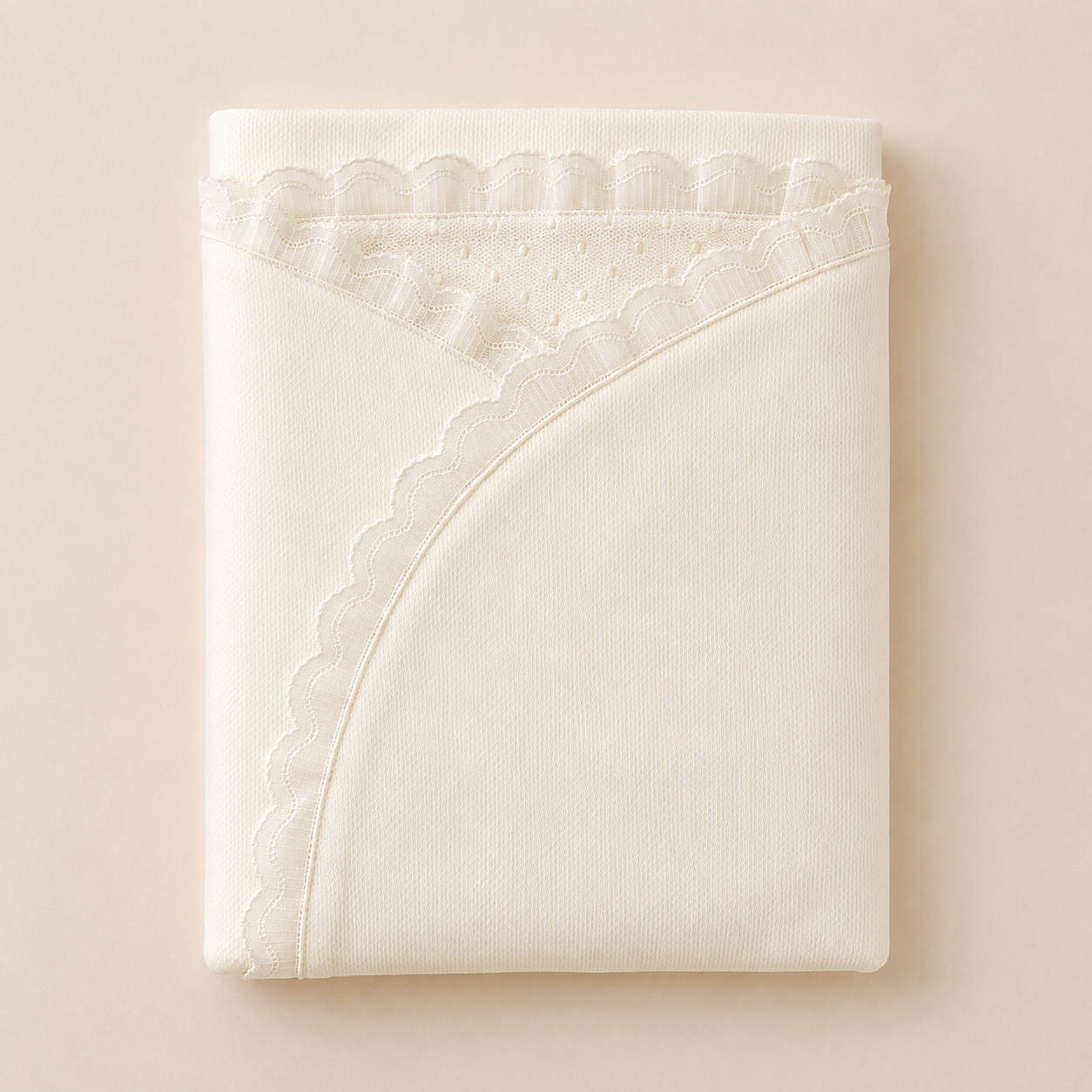 Receiving Blanket 'Piquet Ivory'