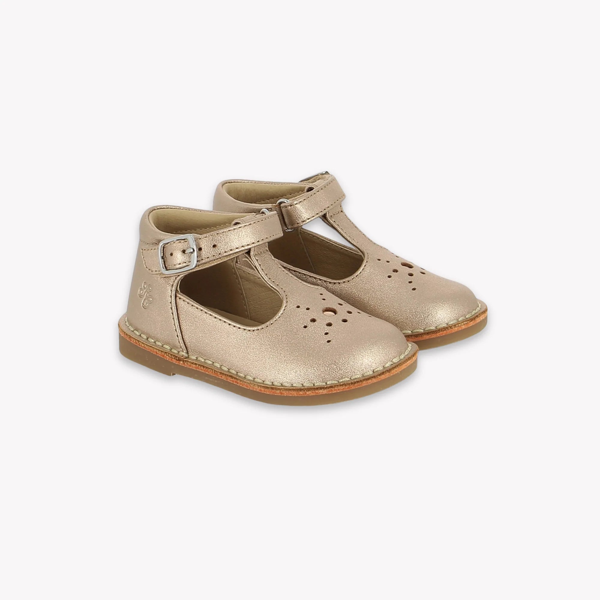 T-strap Leather 'Salo Nappa' Copper