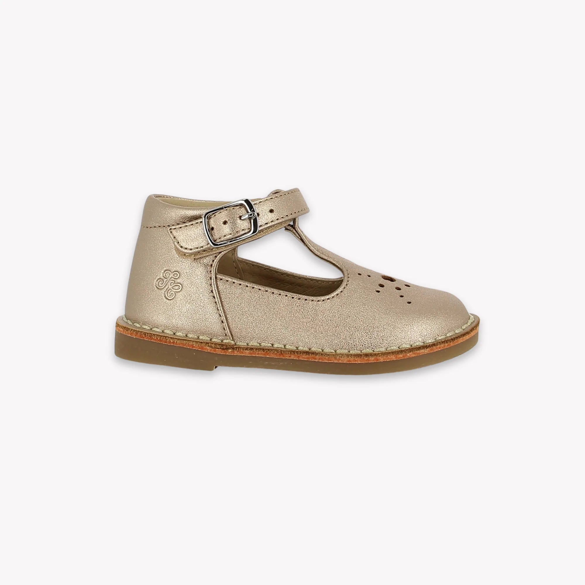 T-strap Leather 'Salo Nappa' Copper