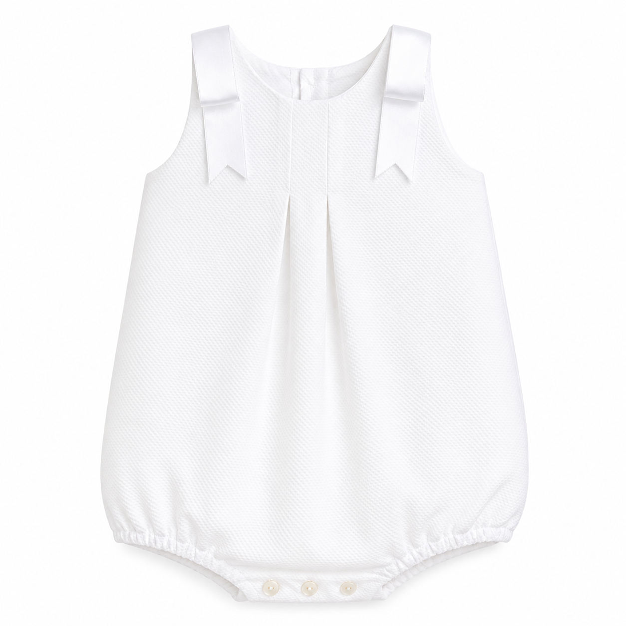 Romper 'Piquet Bows' White