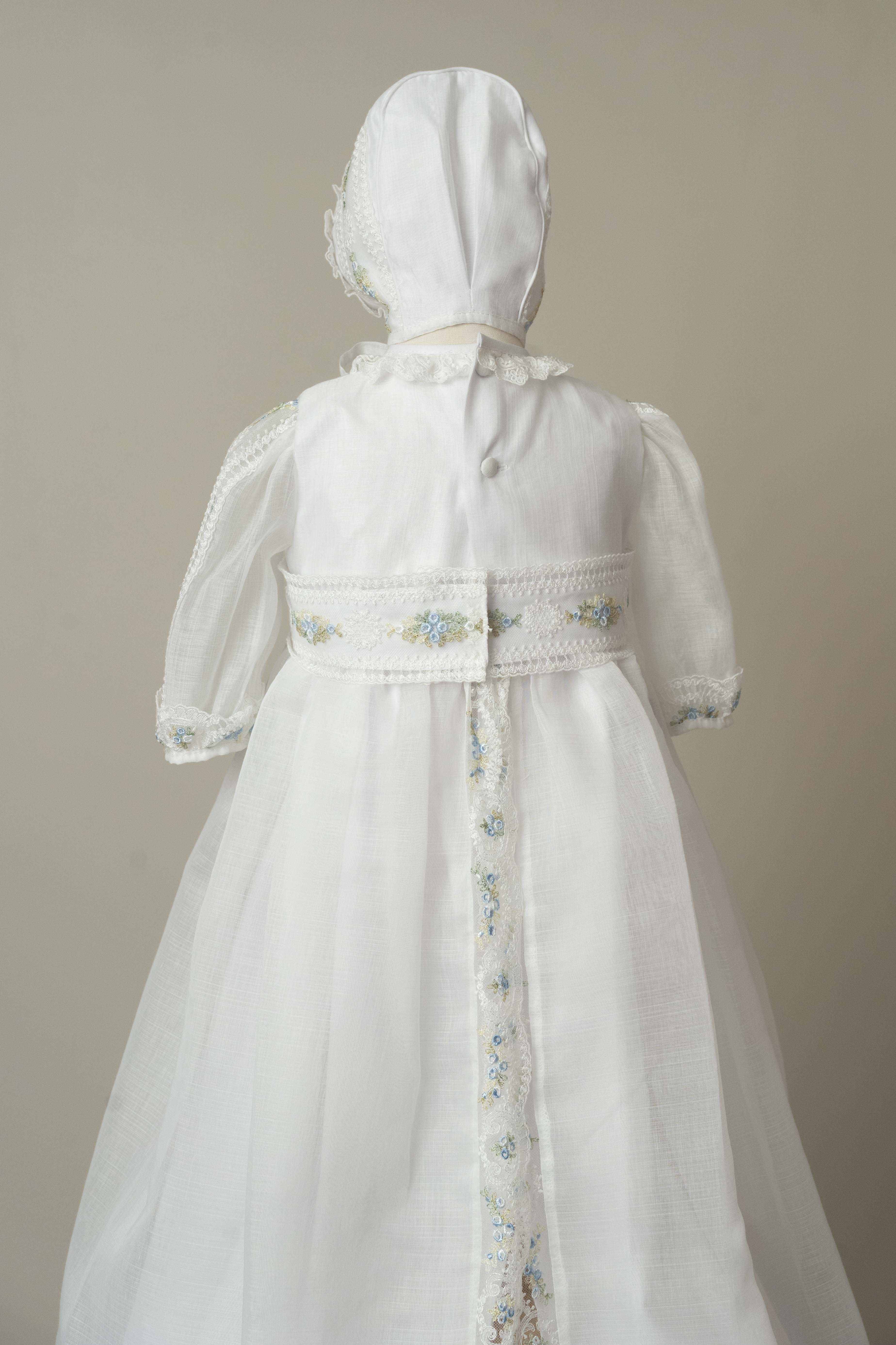 Christening Gown Flor Azahar Blue