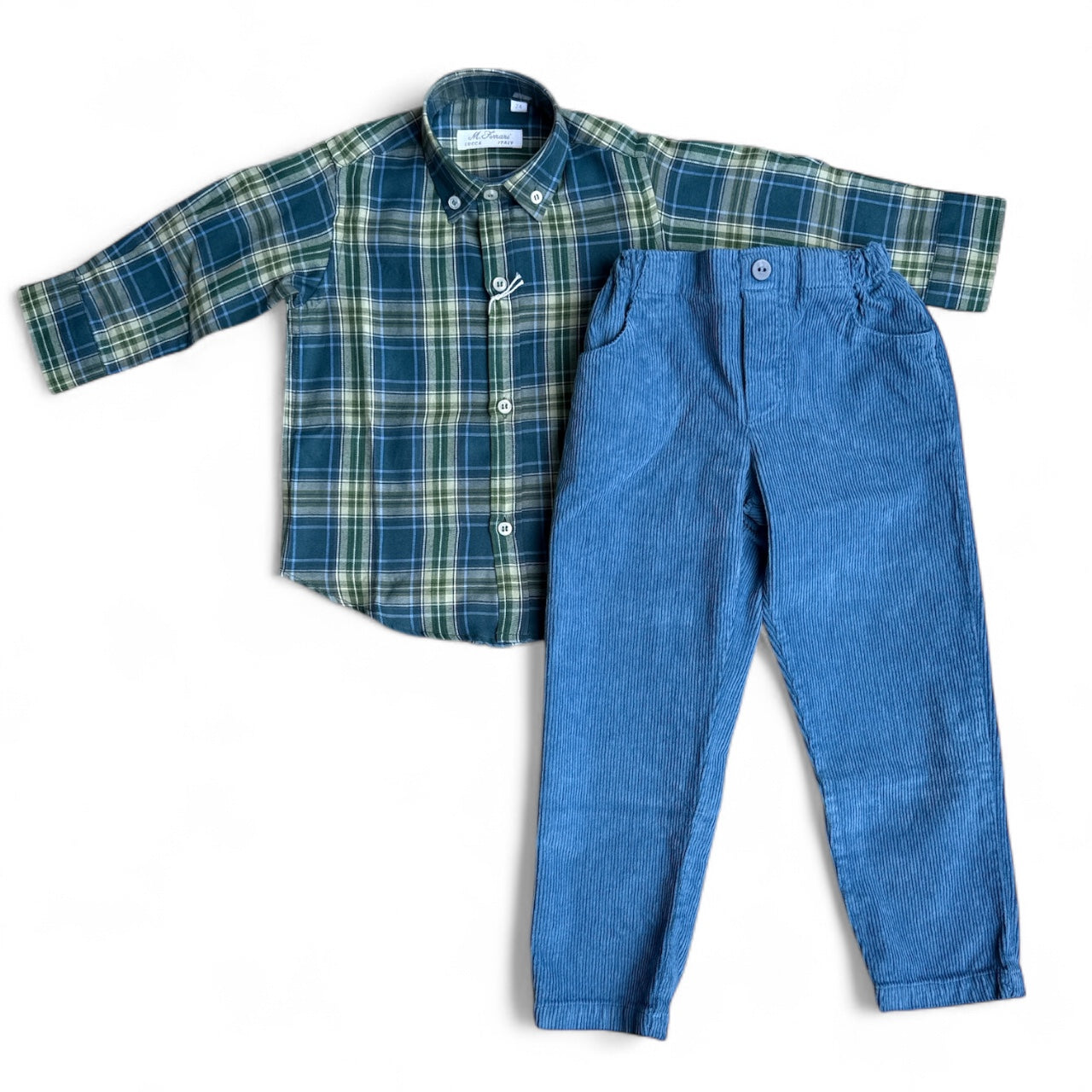 Boy Set Green Tartan
