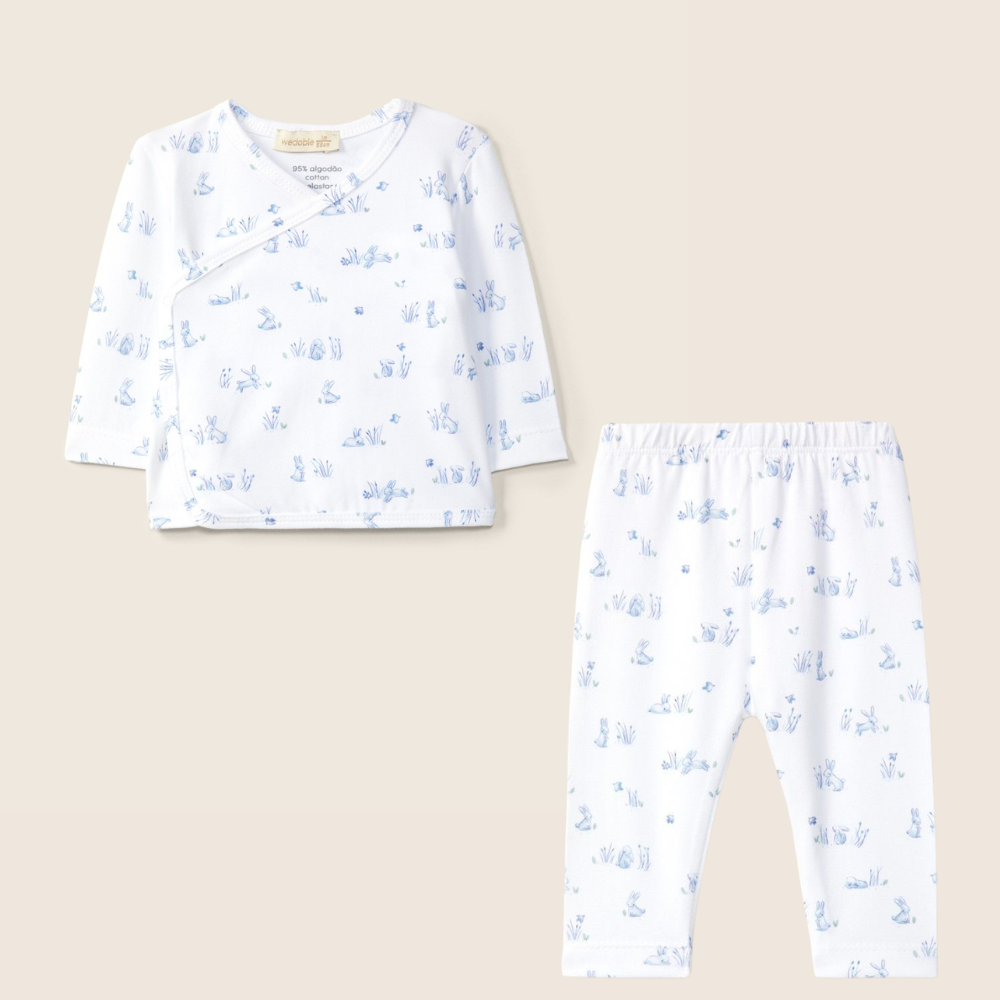 Bodysuit Set 'Conejito Blue'