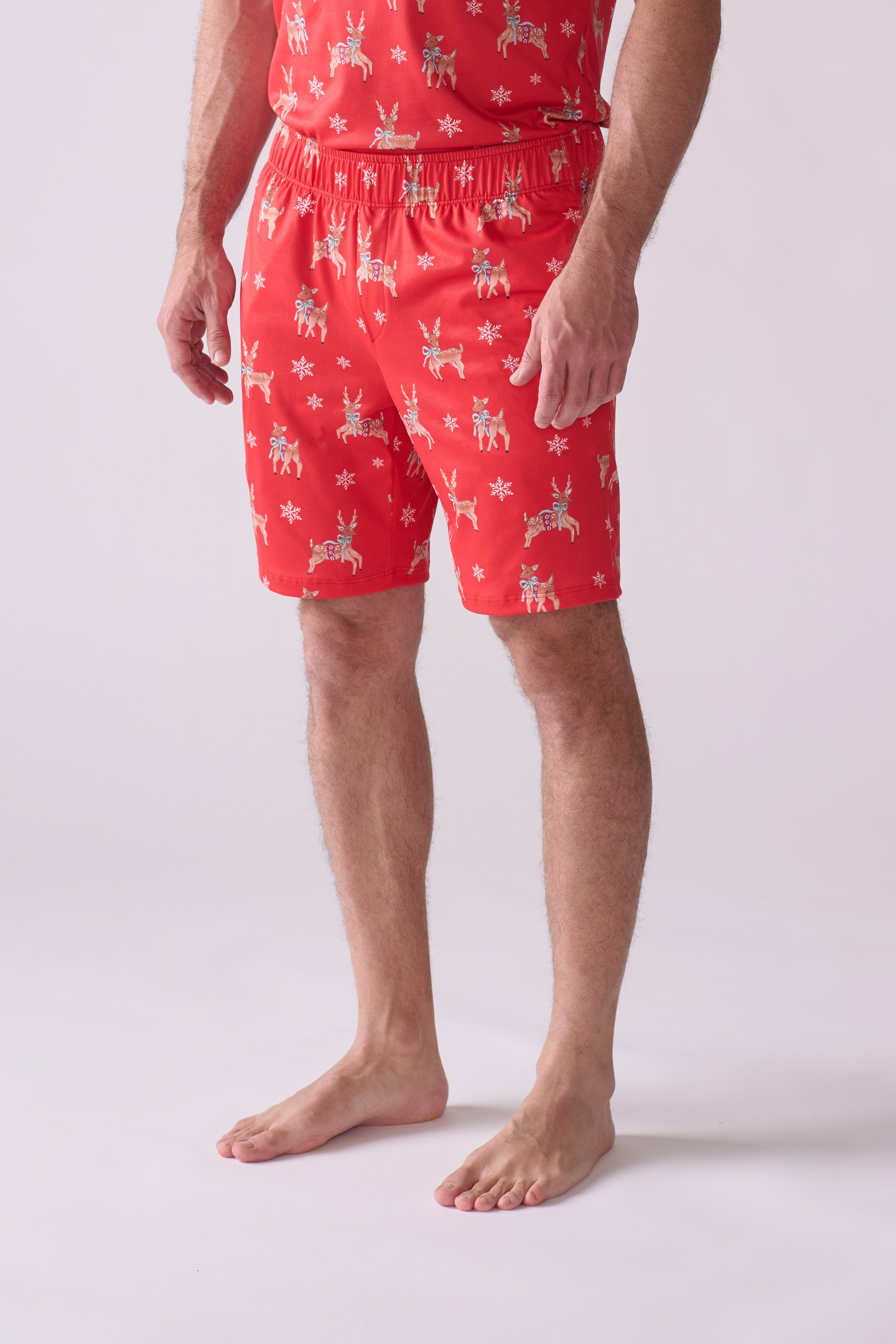 Men’s Rudolph Pajama Set – T-Shirt & Shorts