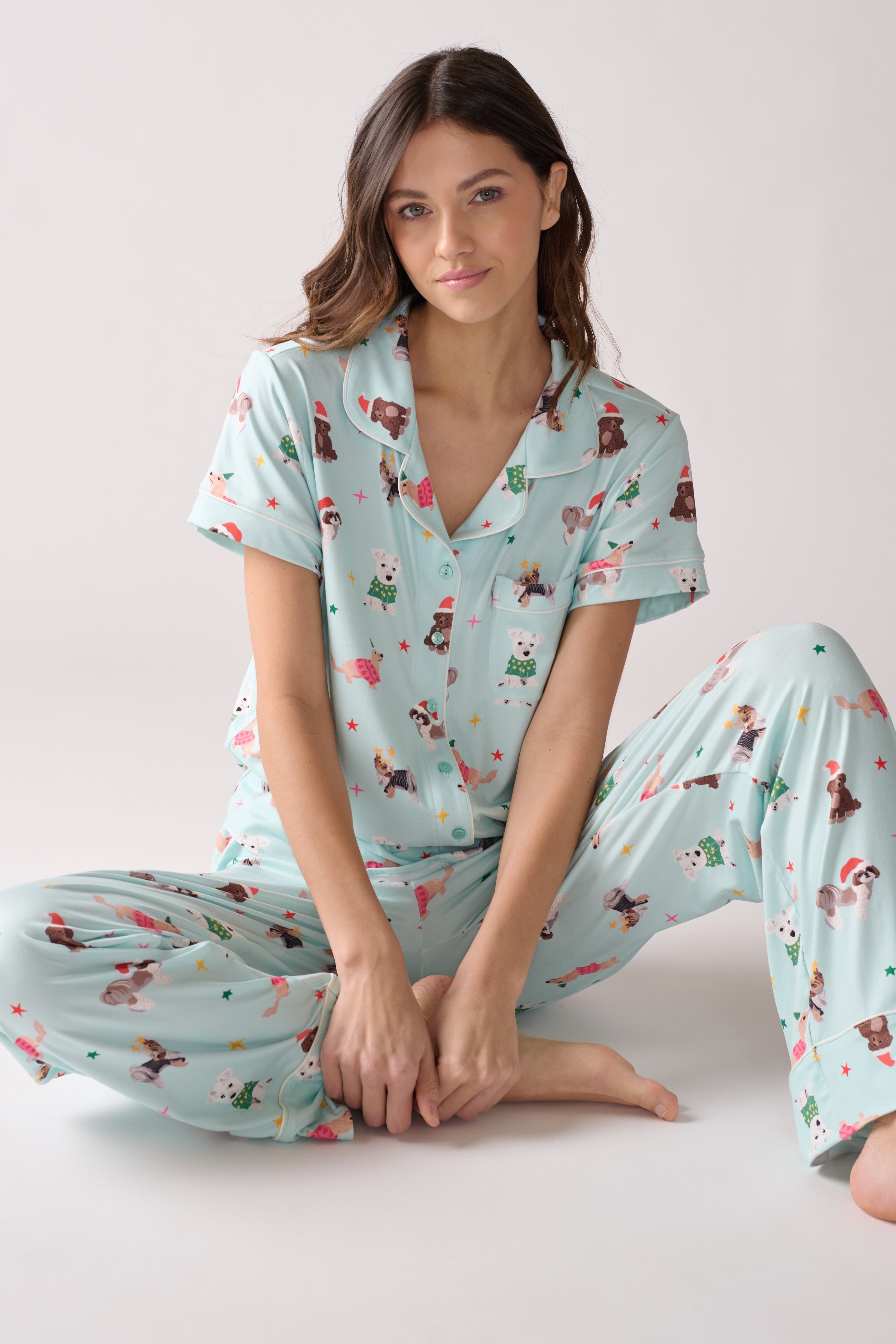 Women’s Woofmas Pajama Set – Long Sleeve Top & Pants