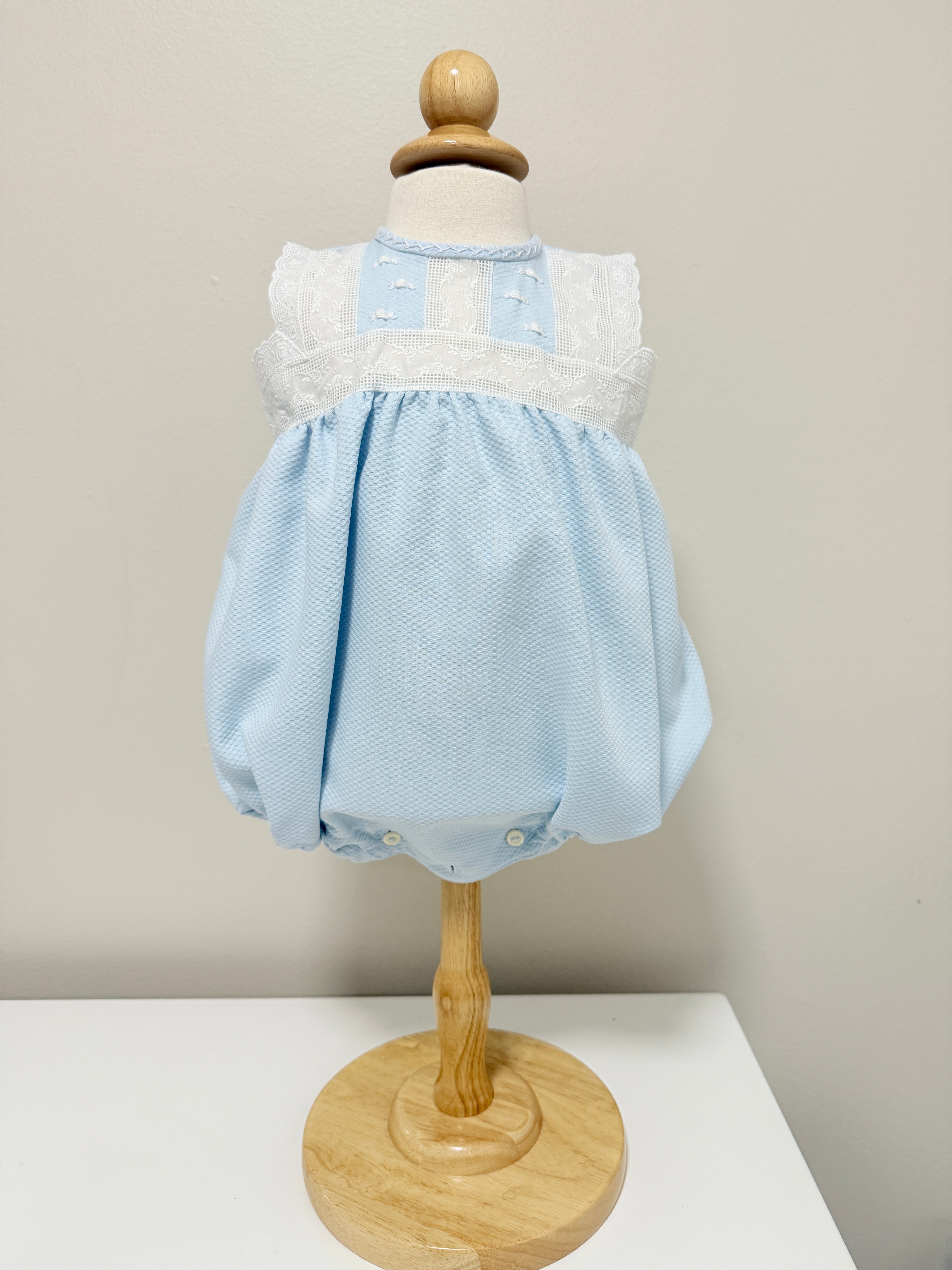 Aruca 'Pique' Romper Blue