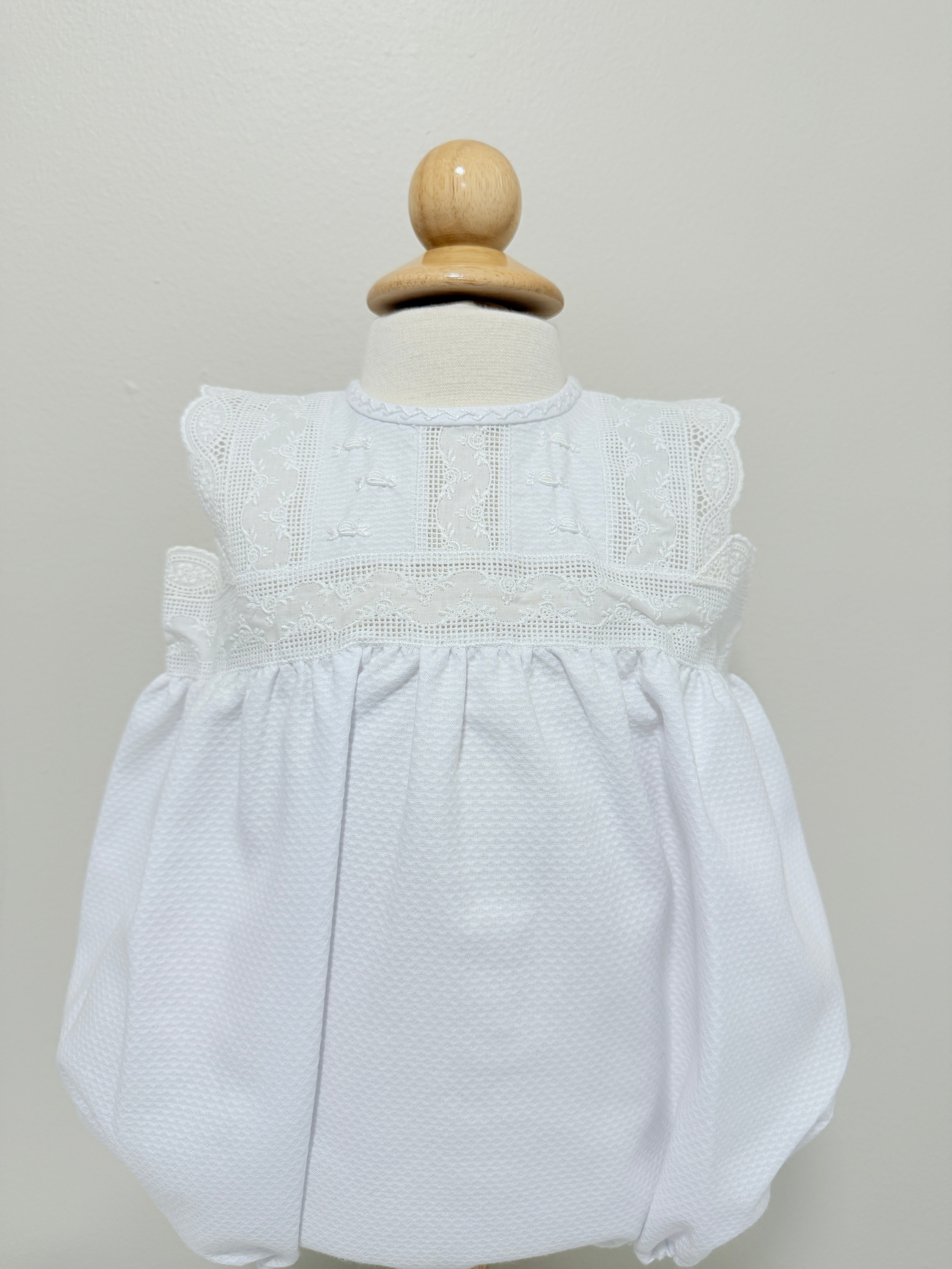 Aruca 'Pique' Romper White