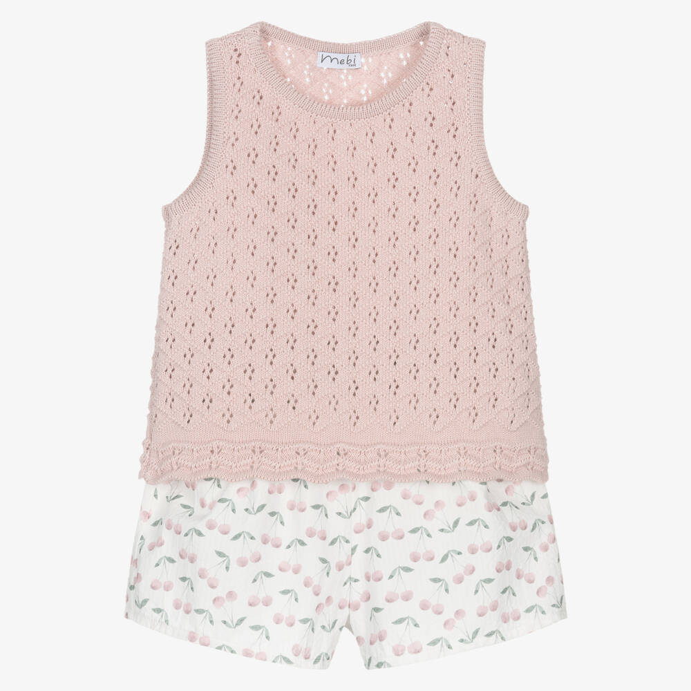 Short Set 'Pink Cherries'