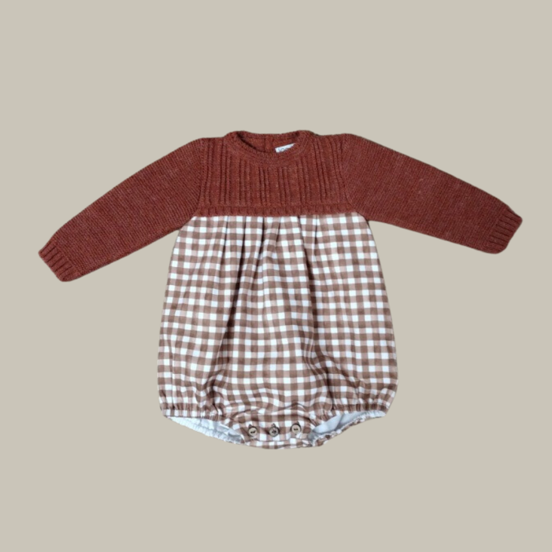 Knit Romper Checker