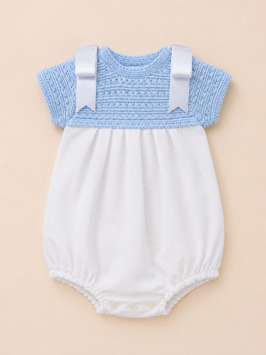 Romper 'Blue Knit Pique'
