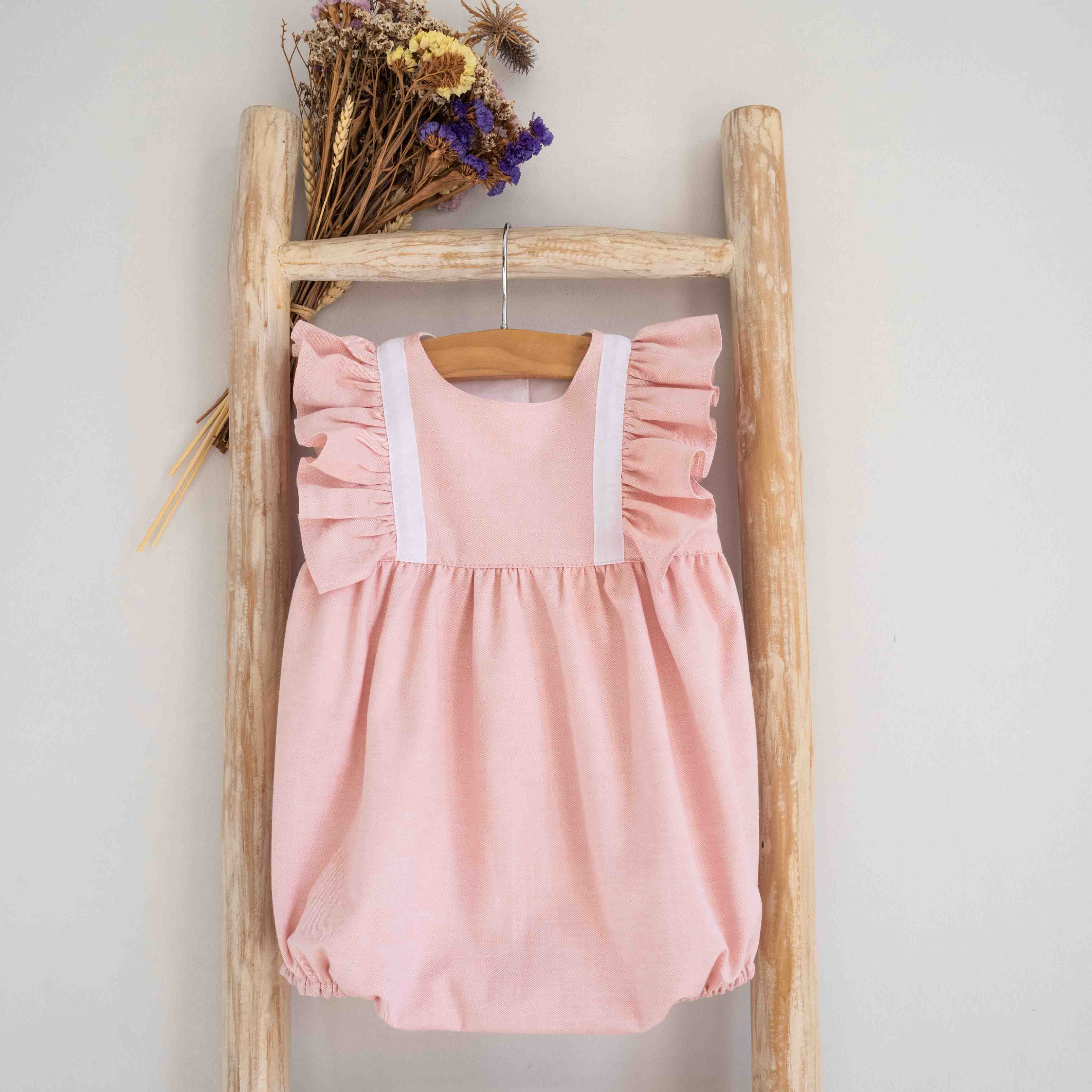 Romper Linen Coral