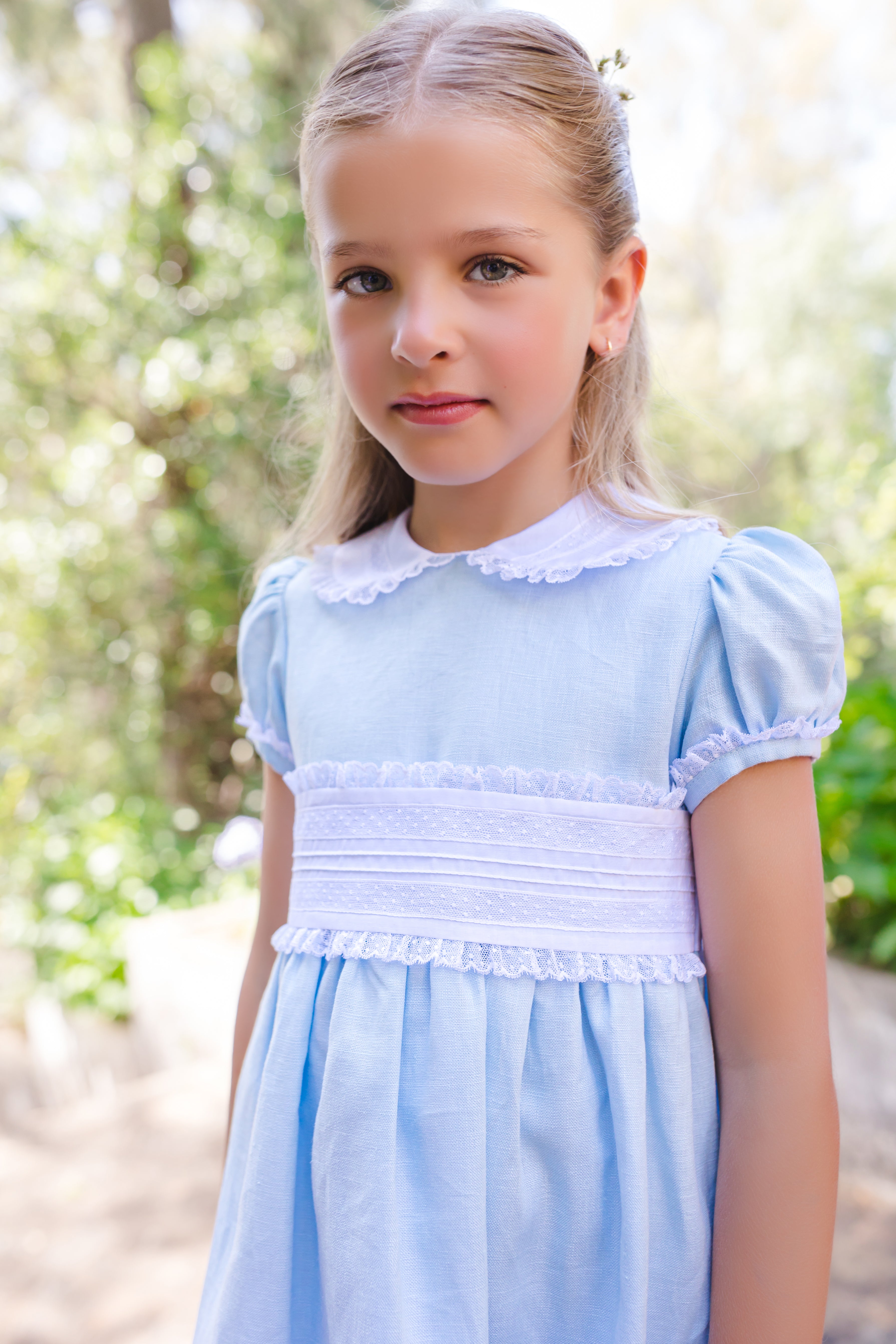 Linen Pink Classic Dress