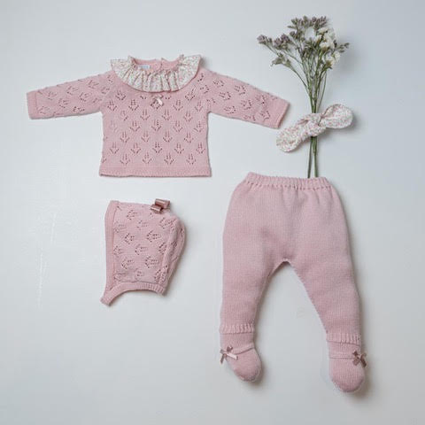 Knit Set Rosa- 3pc
