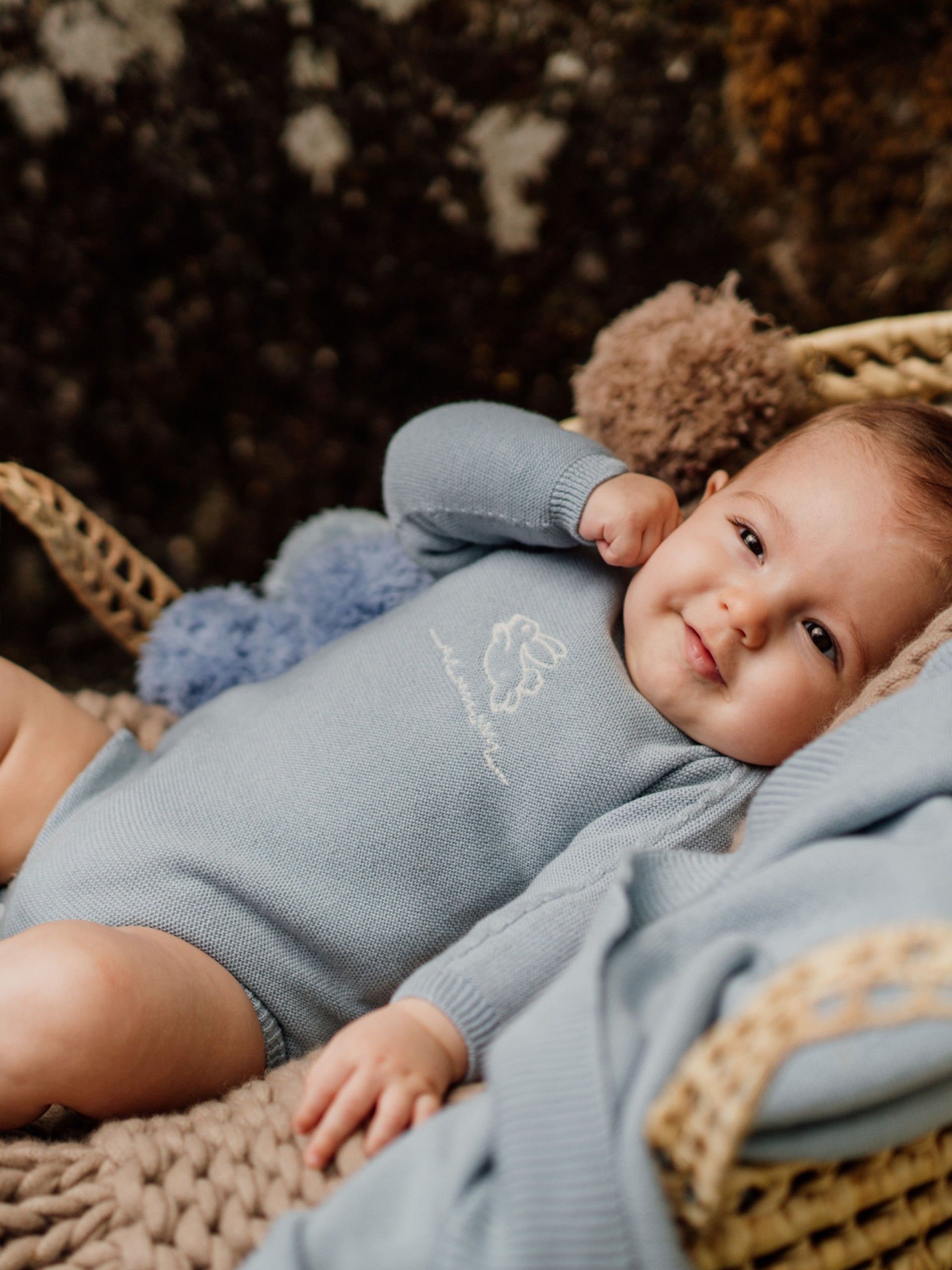 Knit Romper Dear Bunny